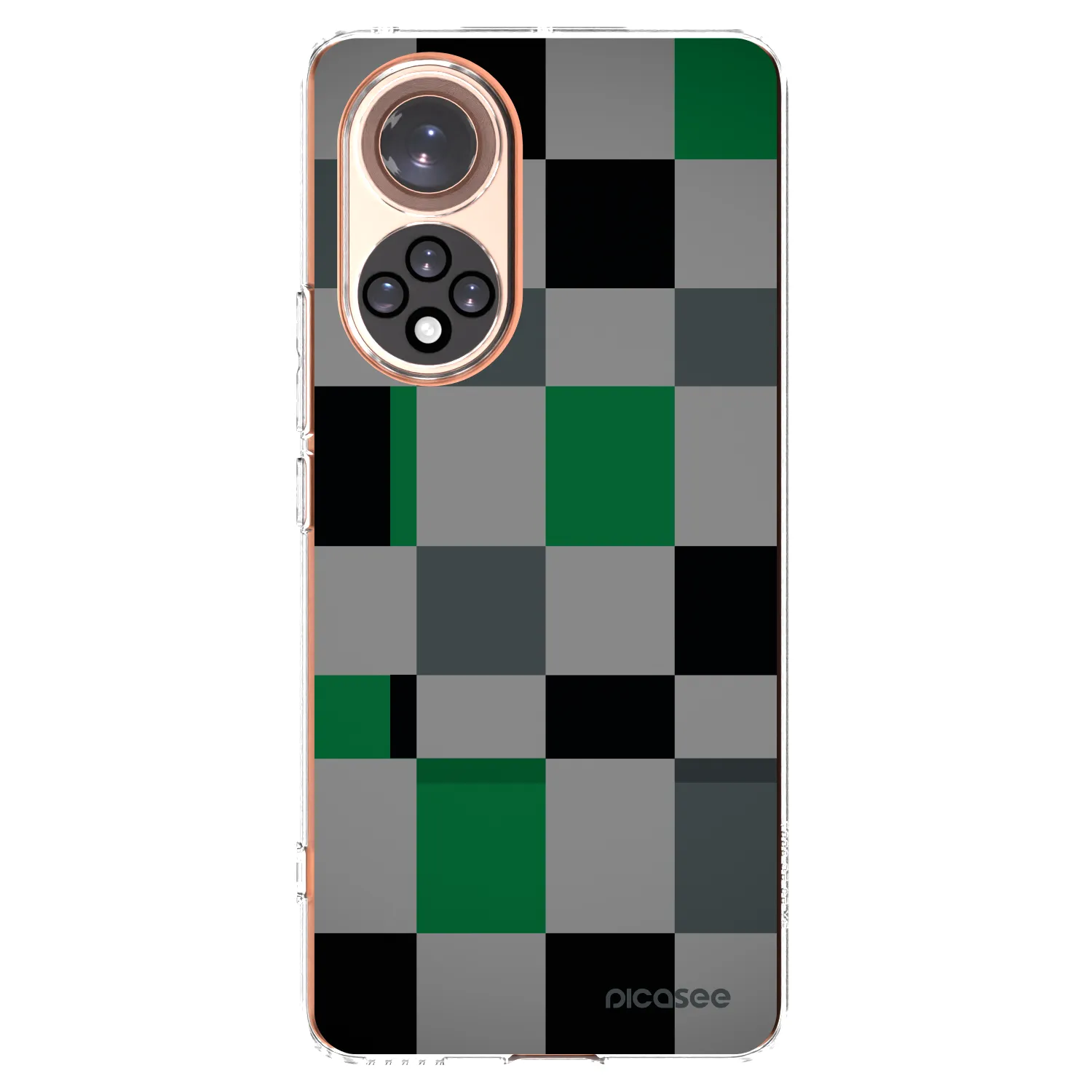 Picasee silikonový průhledný obal pro Honor 50 5G - Block Grid