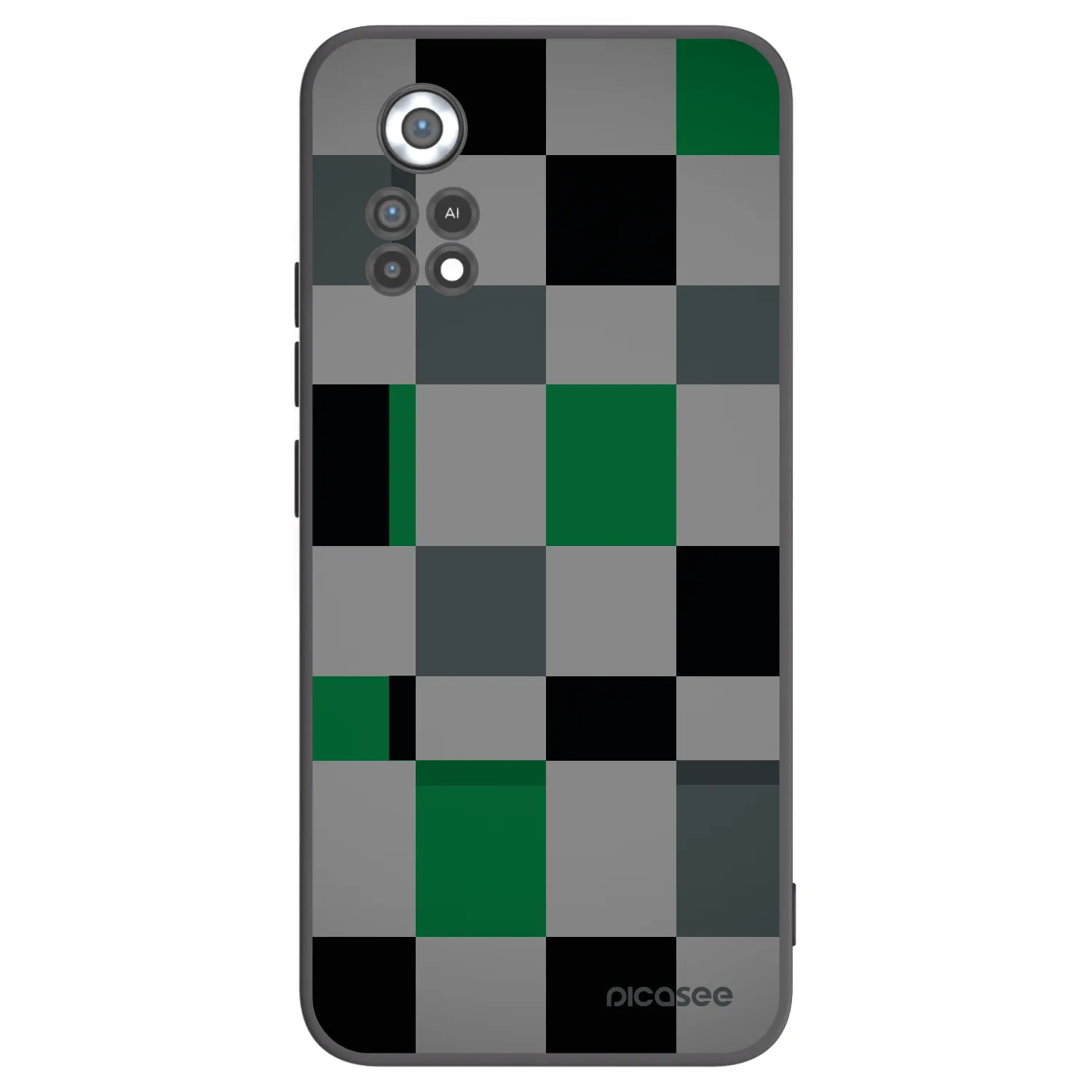 Picasee silikonový černý obal pro Xiaomi Poco X4 Pro 5G - Block Grid