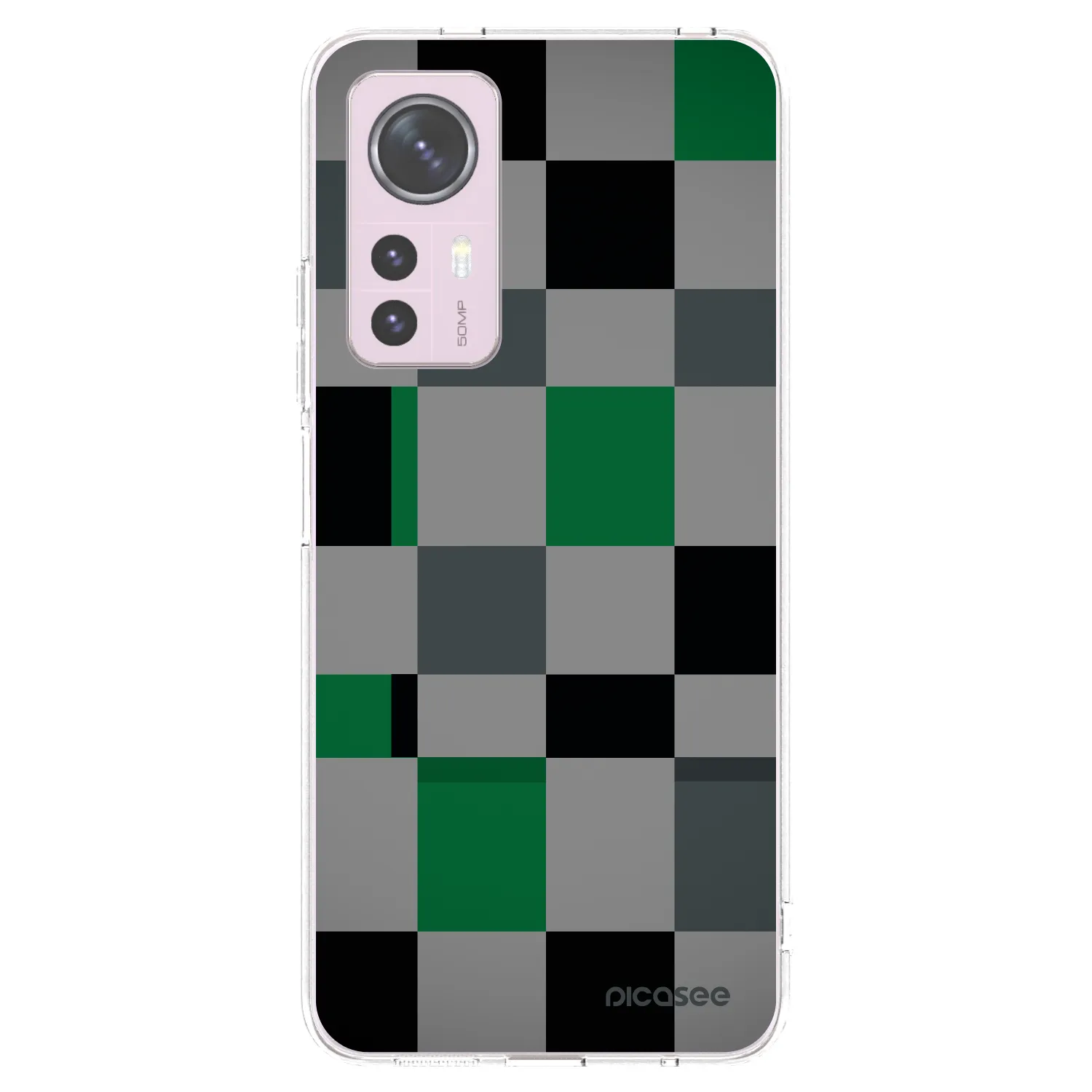 Picasee silikonový průhledný obal pro Xiaomi 12 - Block Grid