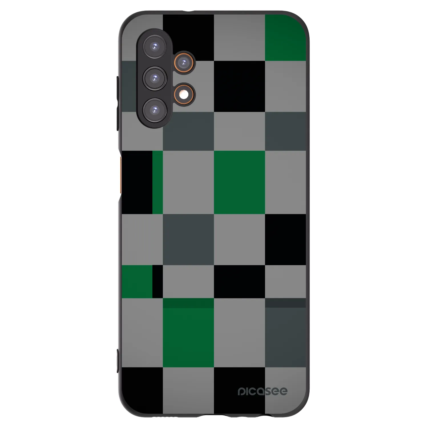 Picasee silikonový černý obal pro Samsung Galaxy A13 4G A135 - Block Grid