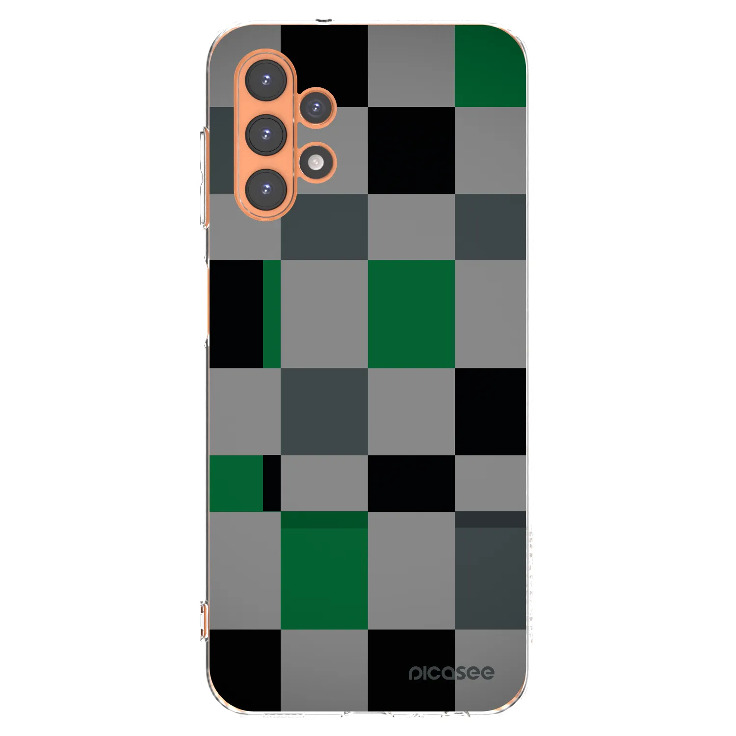 Picasee silikonový průhledný obal pro Samsung Galaxy A13 4G A135 - Block Grid