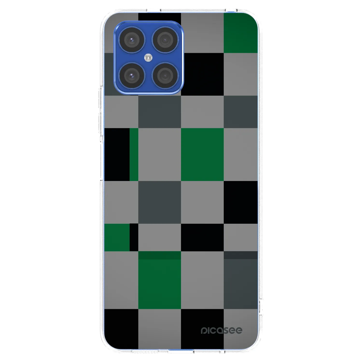 Picasee silikonový průhledný obal pro Honor X8 4G - Block Grid