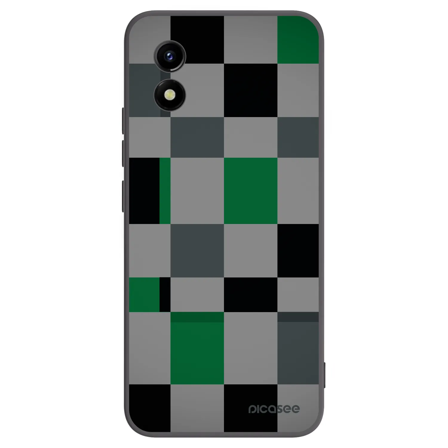 Picasee silikonový černý obal pro Vivo Y01 - Block Grid