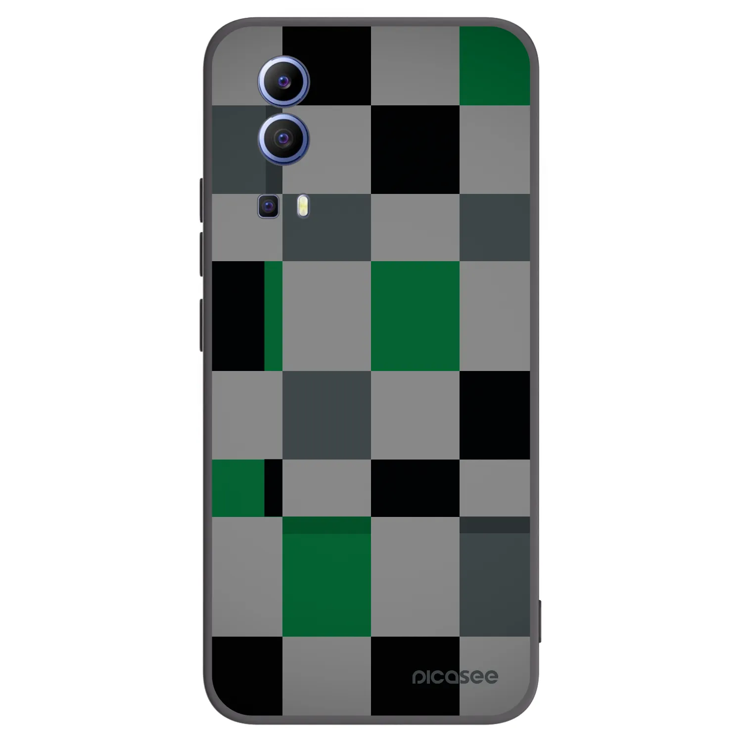Picasee silikonový černý obal pro Vivo Y52 5G - Block Grid