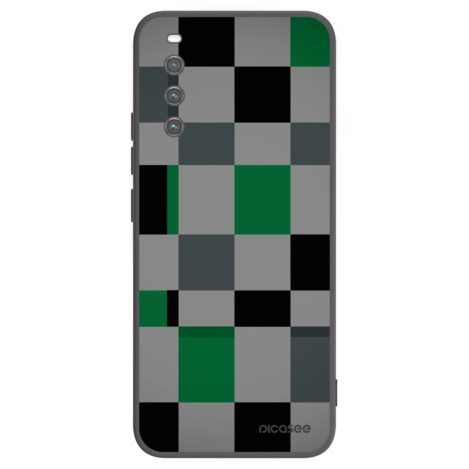 Picasee silikonový černý obal pro Sony Xperia 10 IV 5G - Block Grid