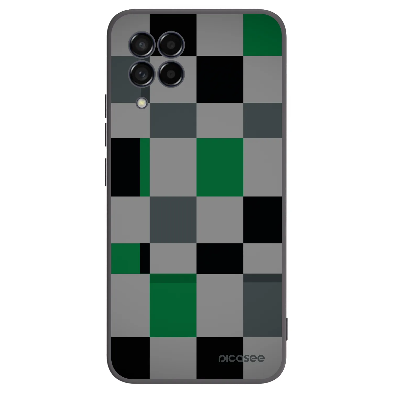 Picasee silikonový černý obal pro Samsung Galaxy M53 5G - Block Grid
