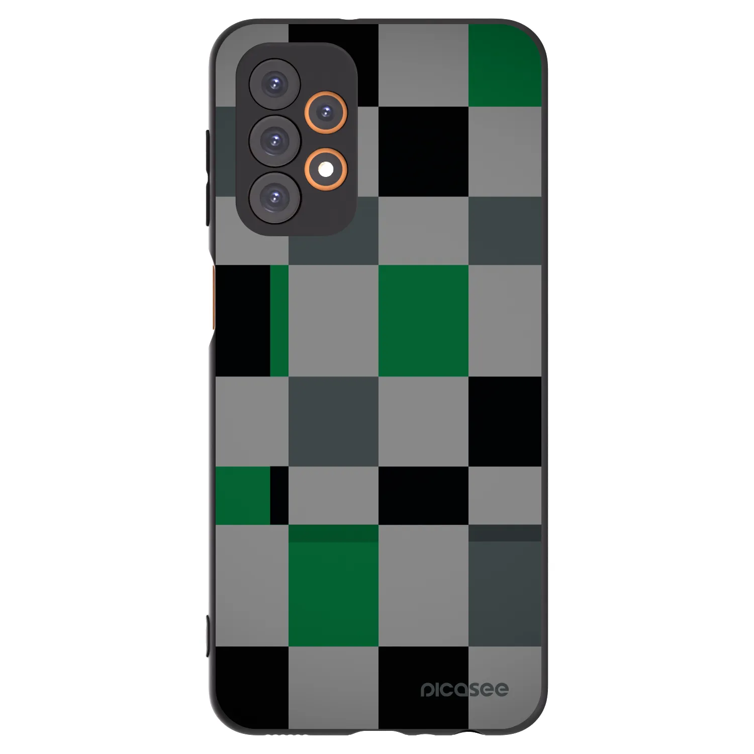 Picasee silikonový černý obal pro Samsung Galaxy A23 A236B 5G - Block Grid