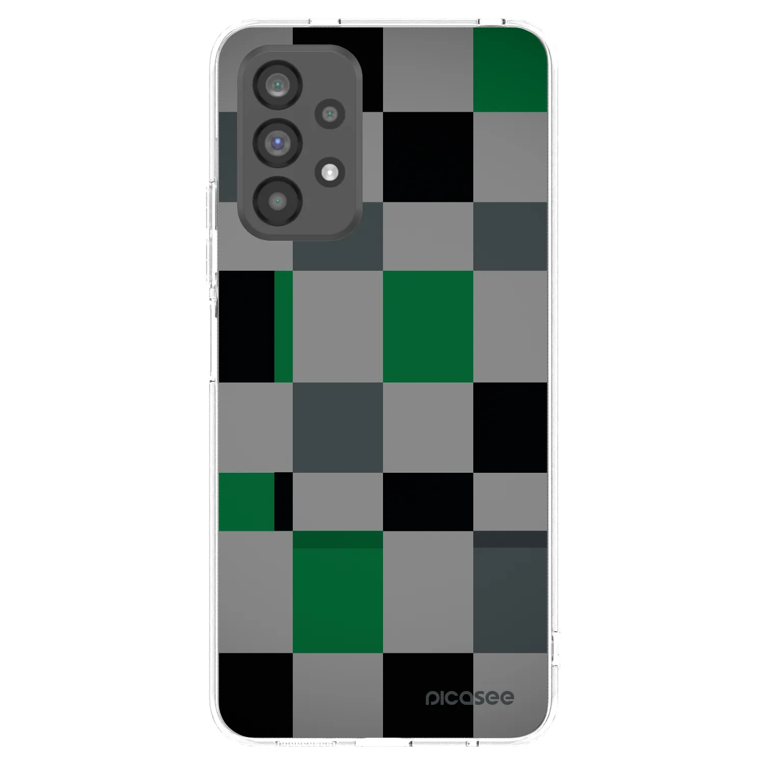 Picasee silikonový průhledný obal pro Samsung Galaxy A73 5G - Block Grid