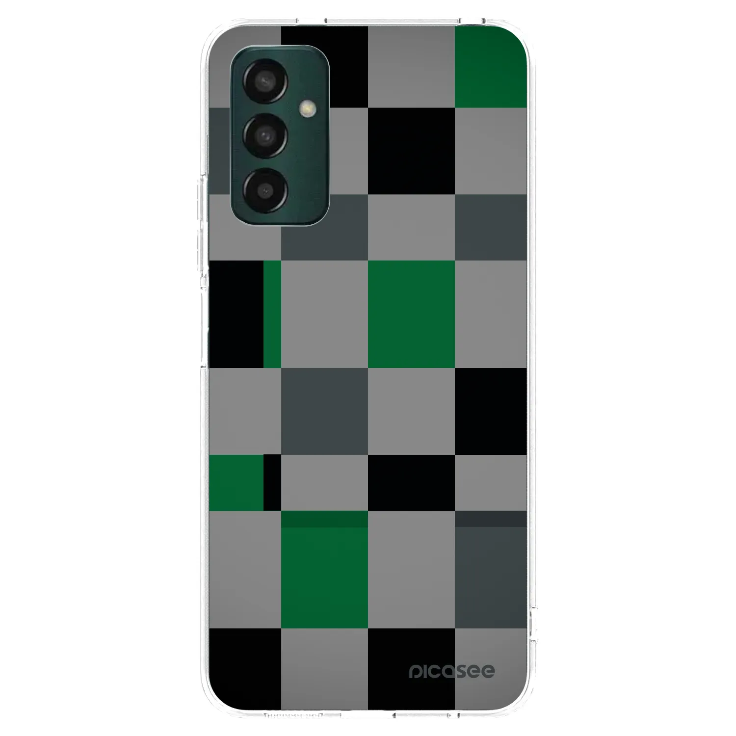 Picasee silikonový průhledný obal pro Samsung Galaxy M23 5G - Block Grid