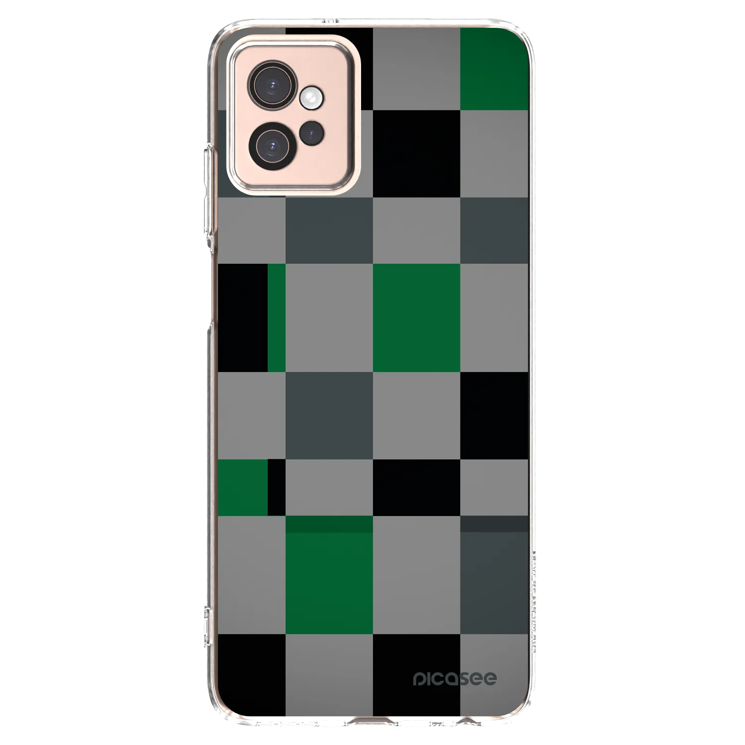 Picasee silikonový průhledný obal pro Motorola Moto G32 - Block Grid