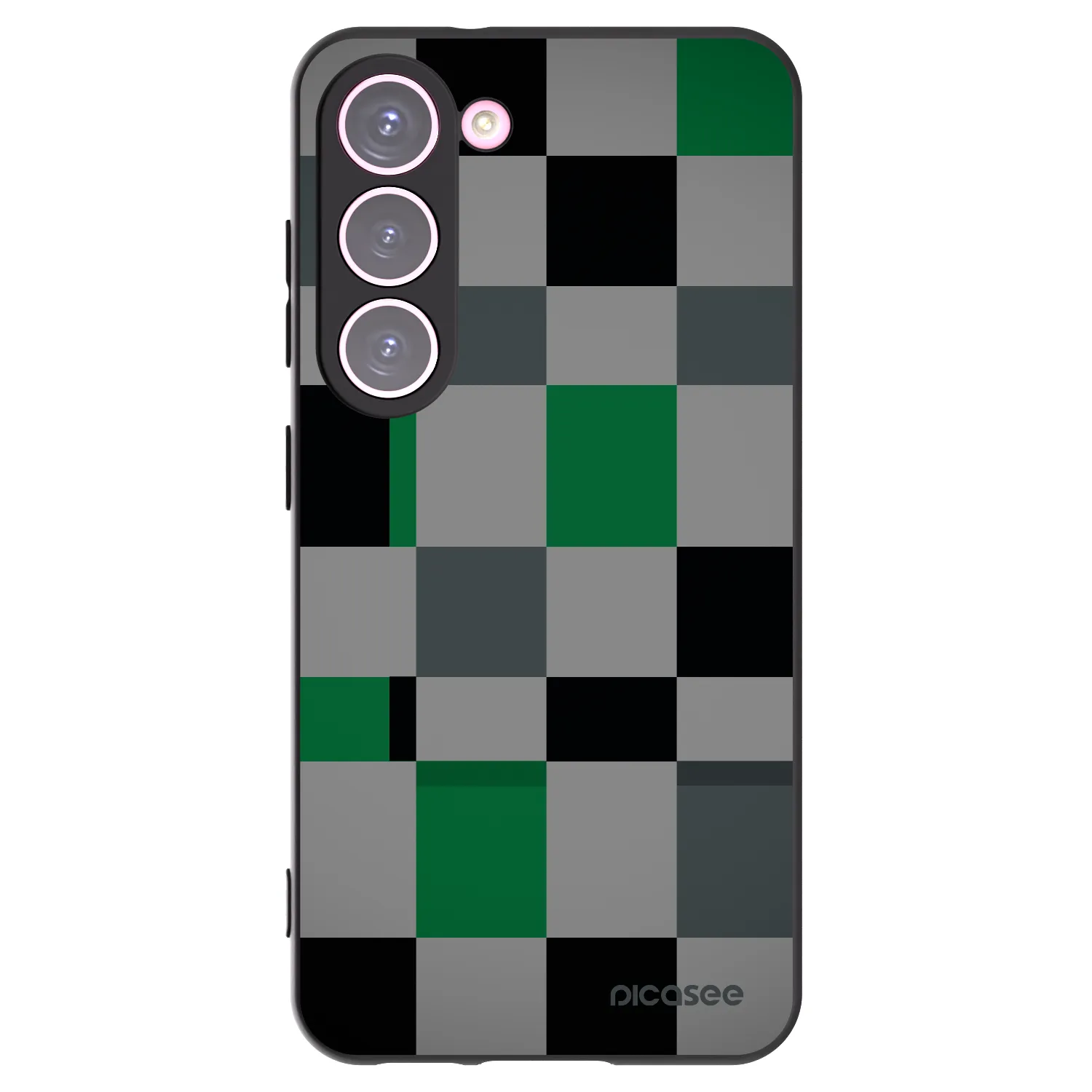 Picasee silikonový černý obal pro Samsung Galaxy S23 5G - Block Grid