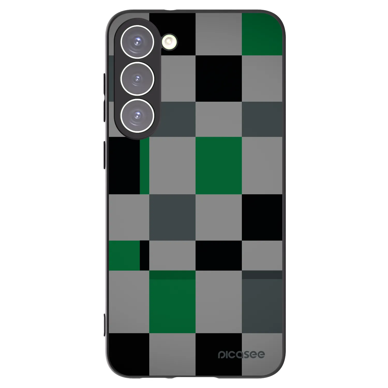 Picasee silikonový černý obal pro Samsung Galaxy S23+ 5G - Block Grid