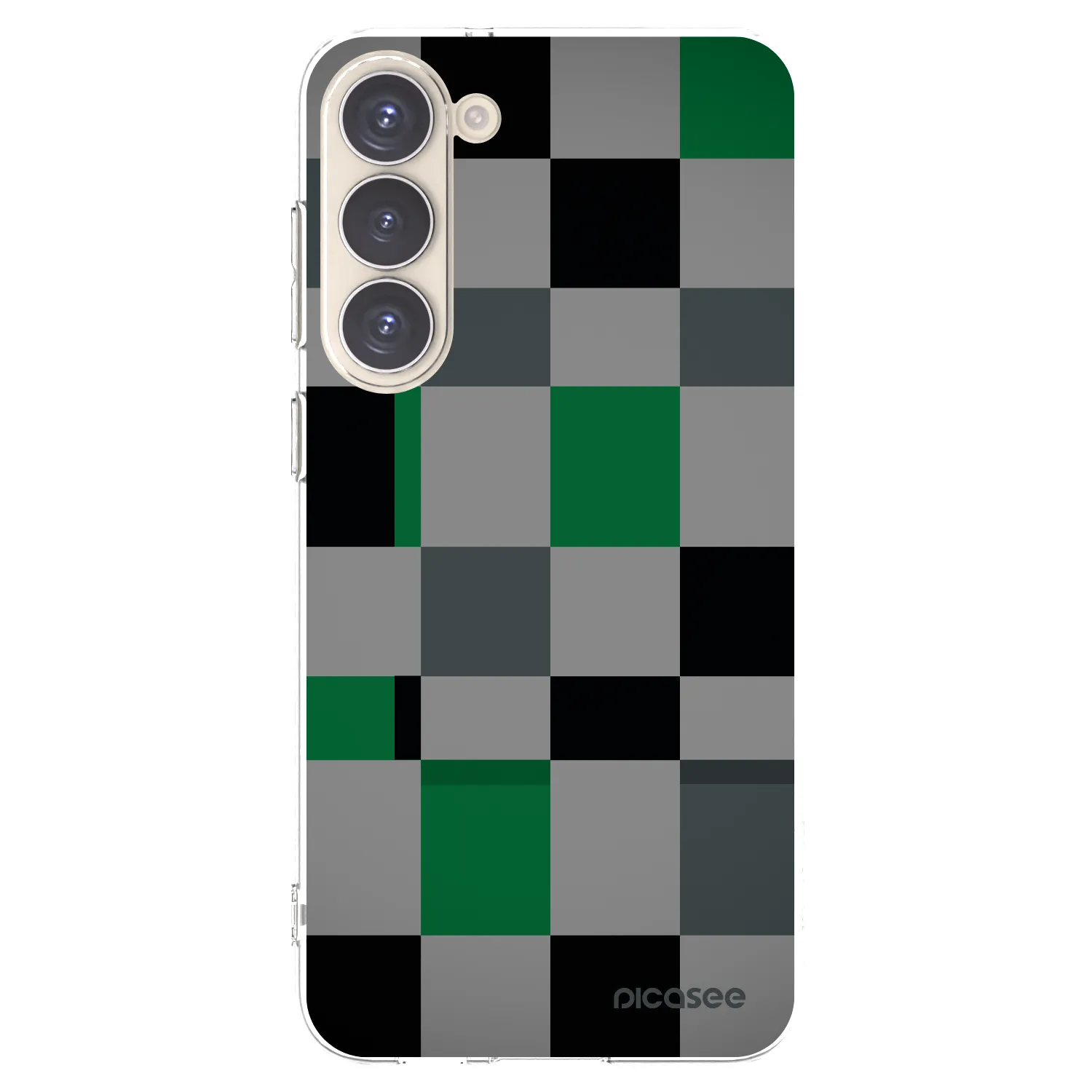 Picasee silikonový průhledný obal pro Samsung Galaxy S23+ 5G - Block Grid
