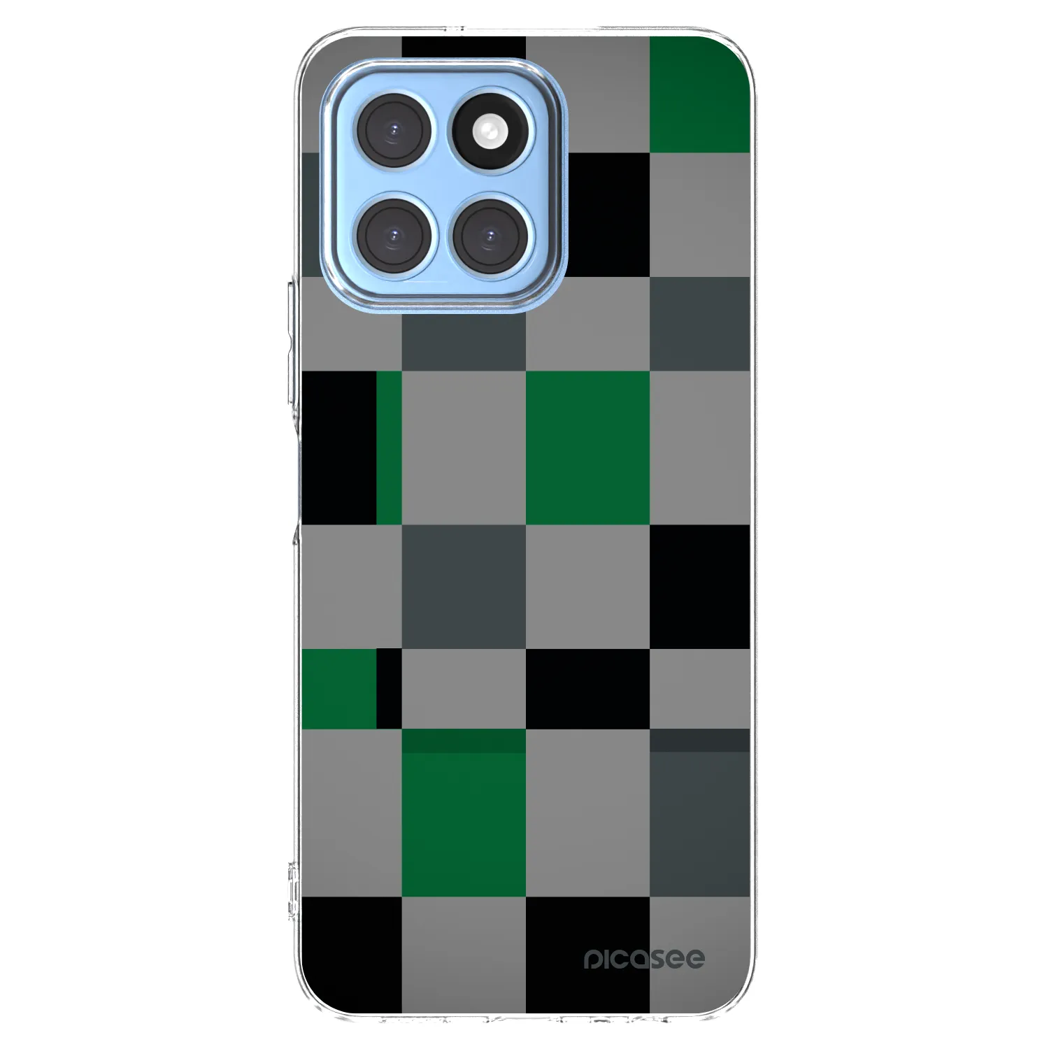 Picasee silikonový průhledný obal pro Honor X8 5G - Block Grid