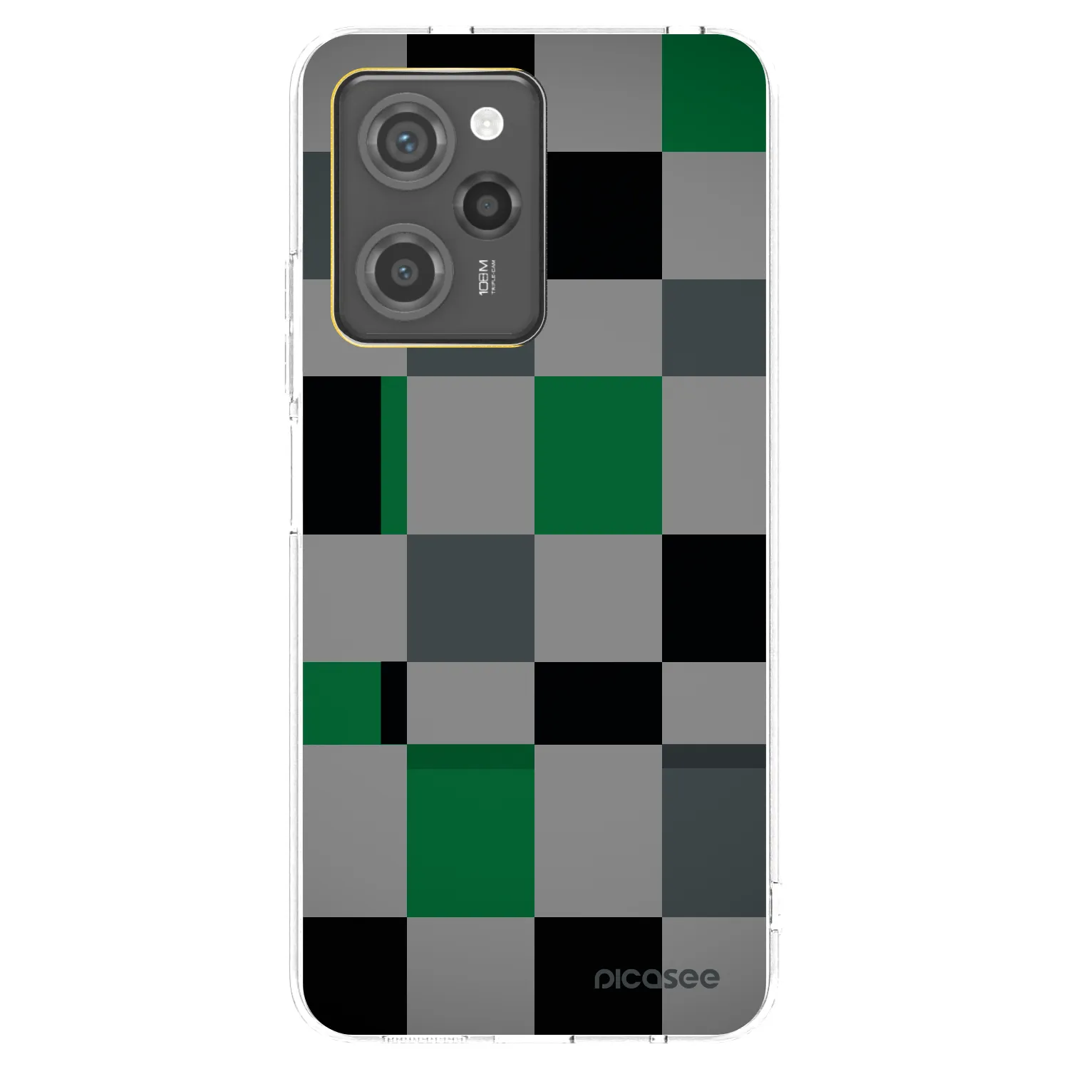 Picasee silikonový černý obal pro Xiaomi Poco X5 Pro - Block Grid