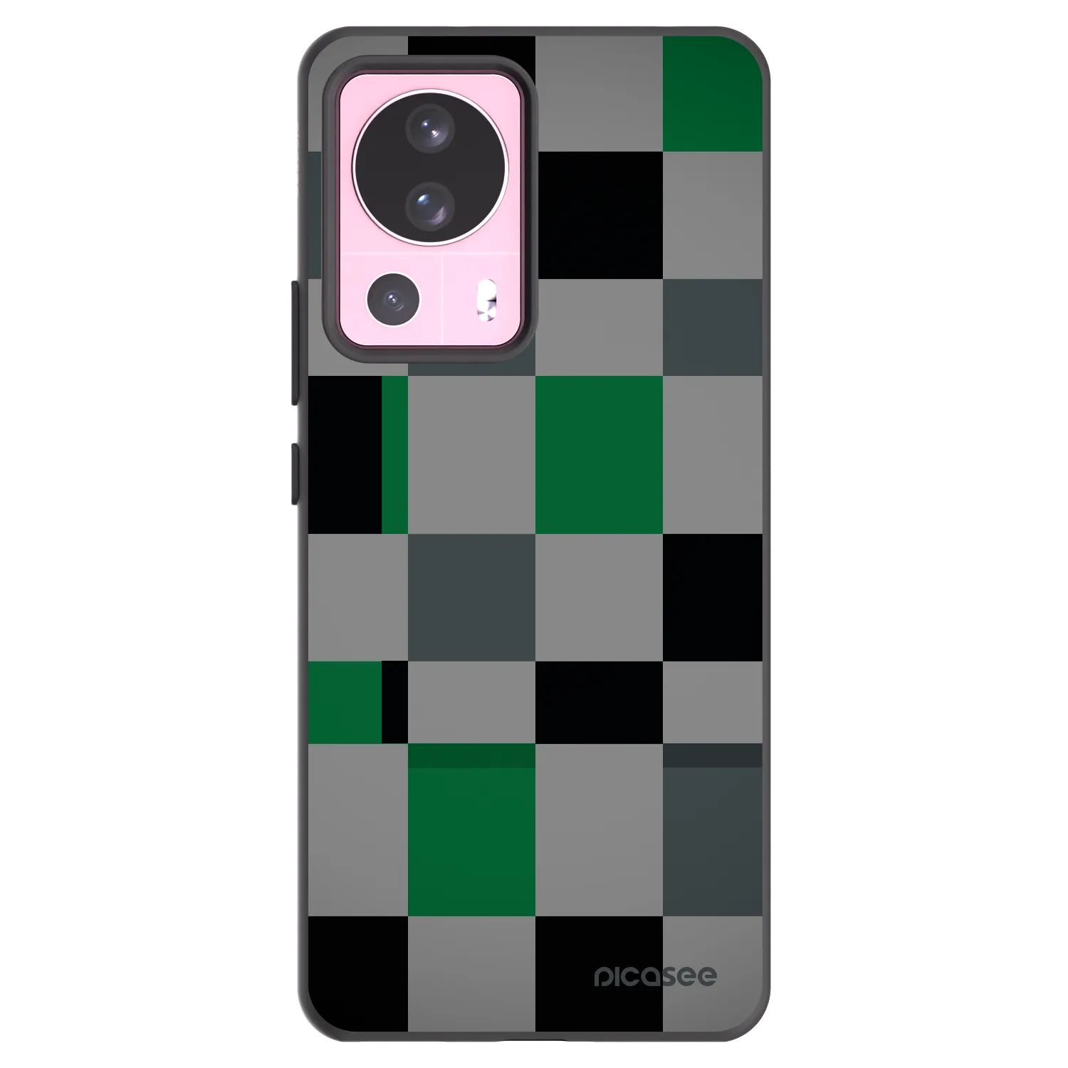 Picasee silikonový černý obal pro Xiaomi 13 Lite - Block Grid