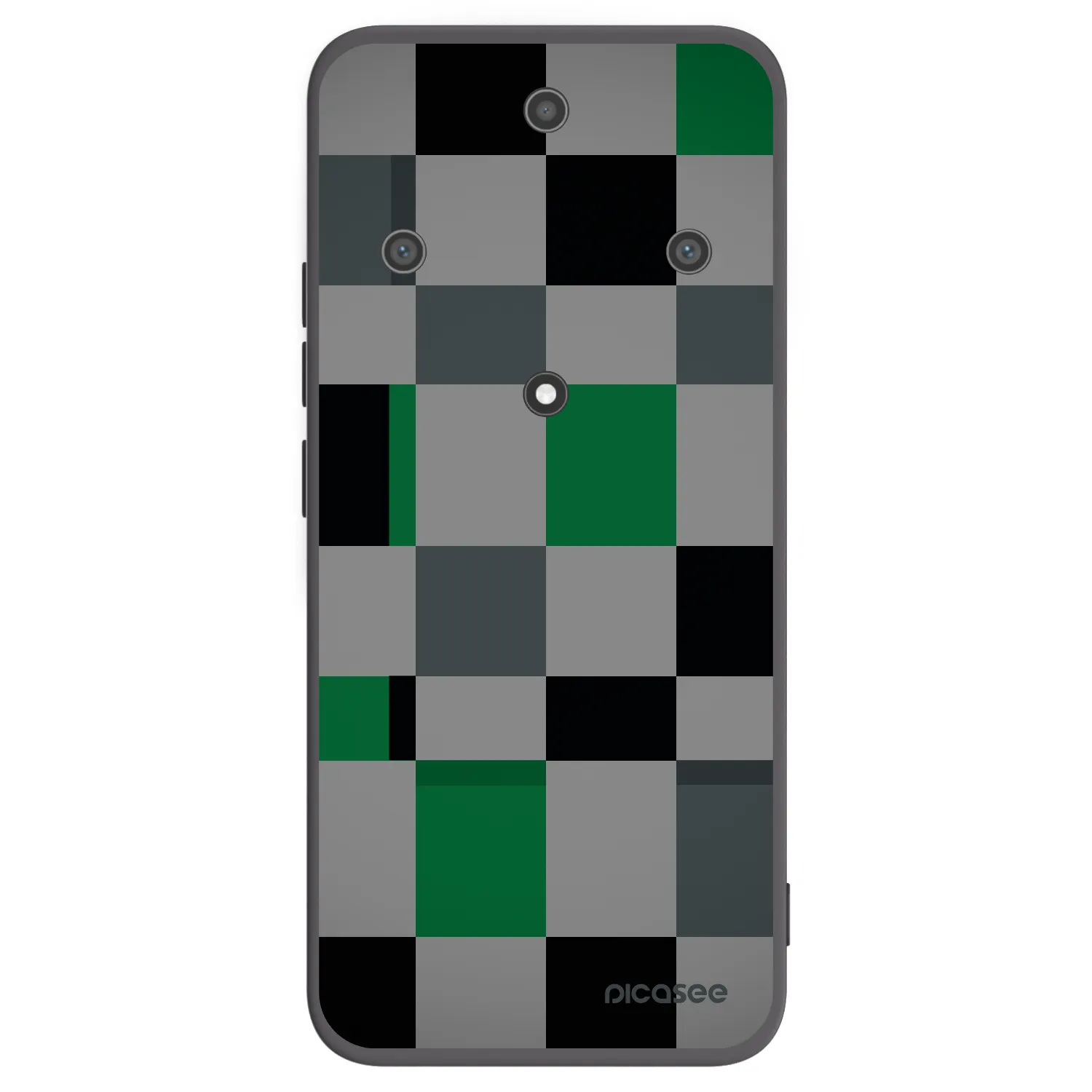 Picasee silikonový černý obal pro Honor Magic5 Lite 5G - Block Grid