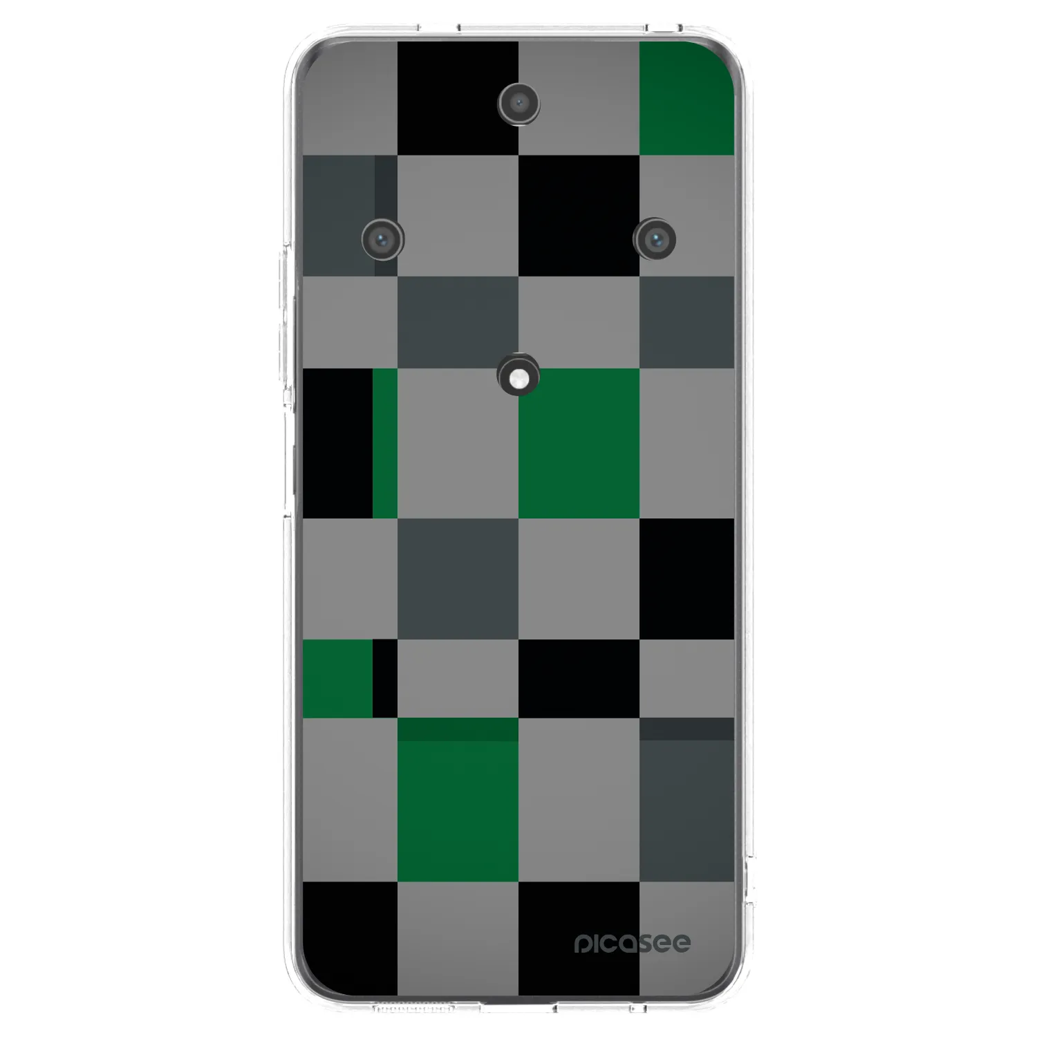 Picasee silikonový průhledný obal pro Honor Magic5 Lite 5G - Block Grid