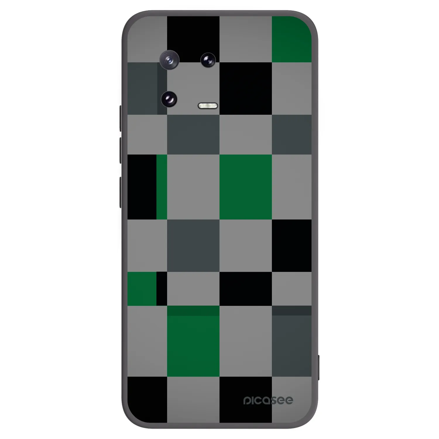 Picasee silikonový černý obal pro Xiaomi 13 Pro - Block Grid