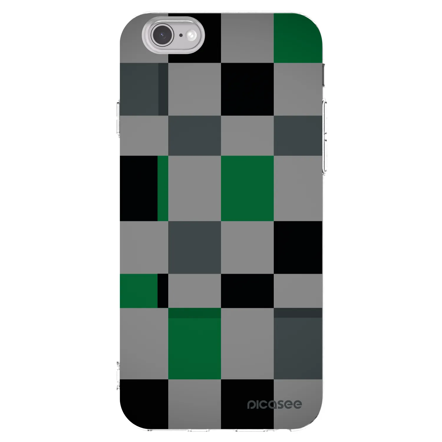 Picasee silikonový průhledný obal pro Apple iPhone 6/6S - Block Grid