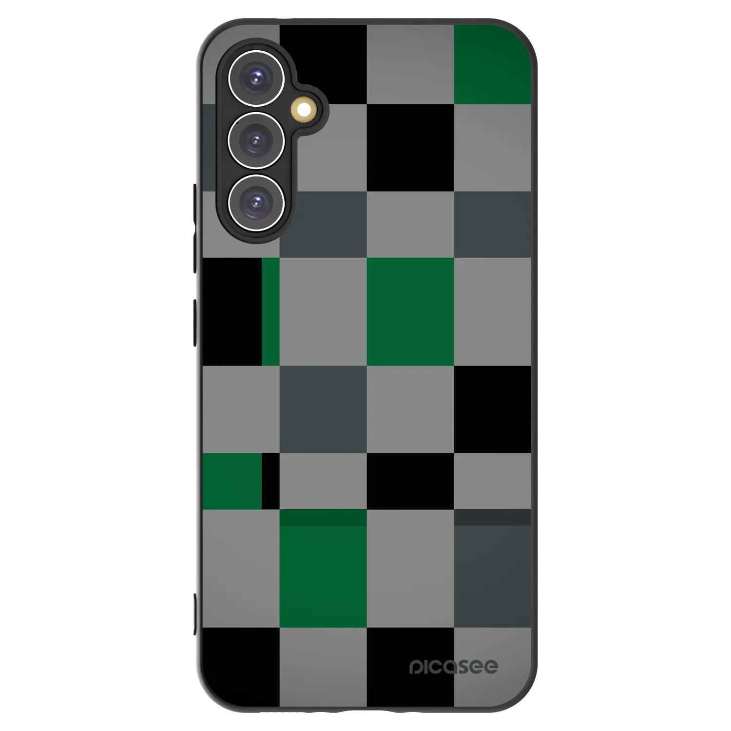 Picasee silikonový černý obal pro Samsung Galaxy A34 5G A346B - Block Grid