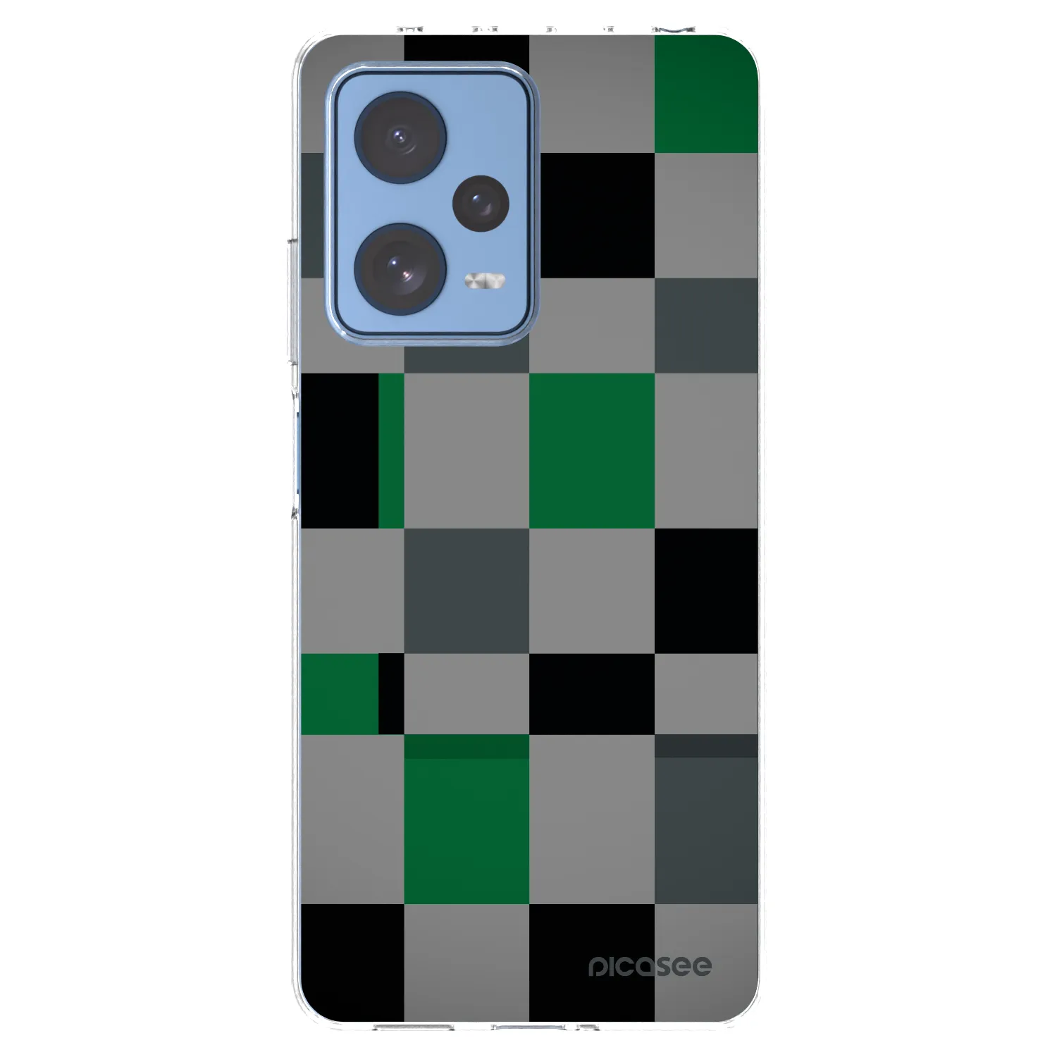 Picasee silikonový průhledný obal pro Xiaomi Redmi Note 12 Pro 5G - Block Grid