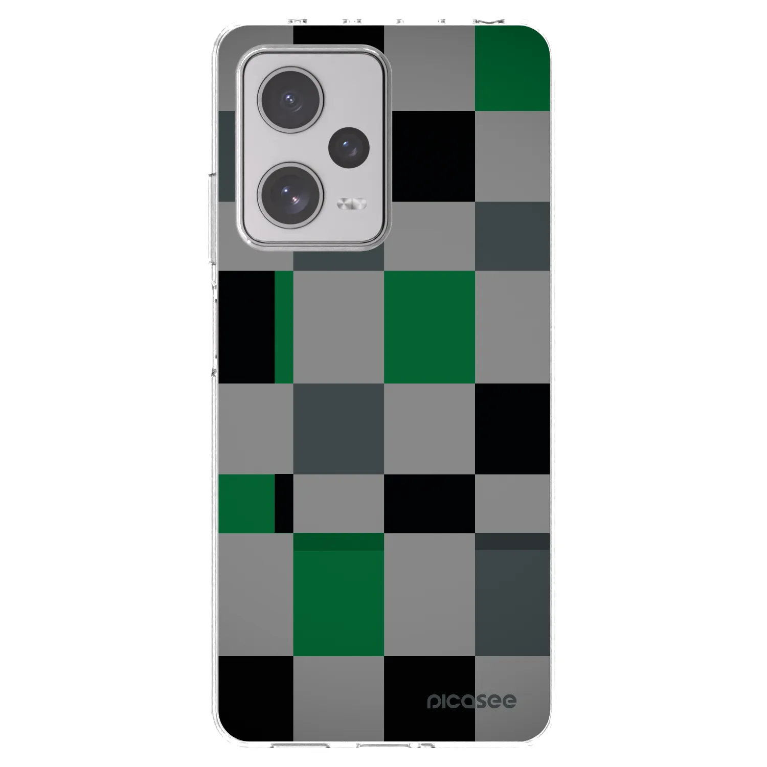 Picasee silikonový průhledný obal pro Xiaomi Redmi Note 12 Pro+ 5G - Block Grid