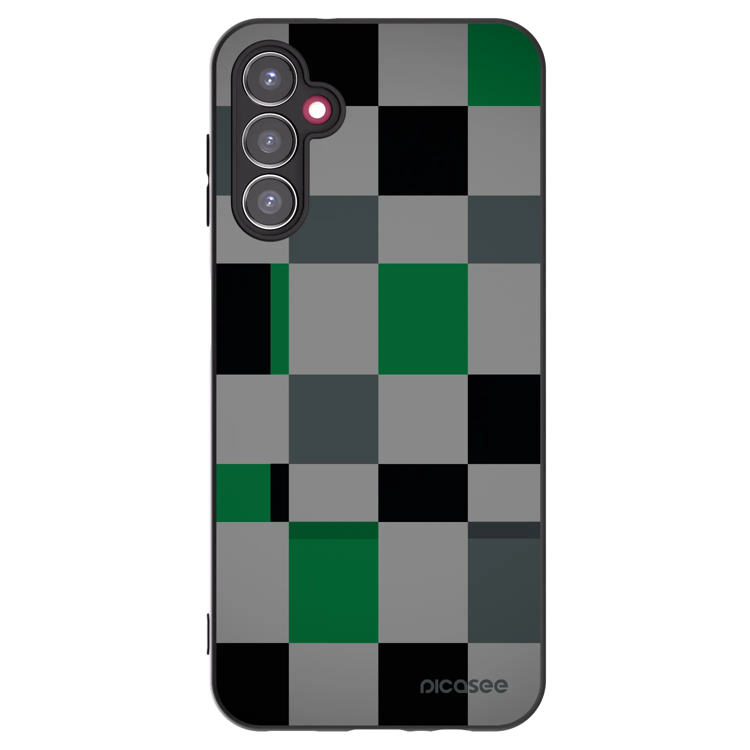 Picasee silikonový černý obal pro Samsung Galaxy A14 5G A146P - Block Grid