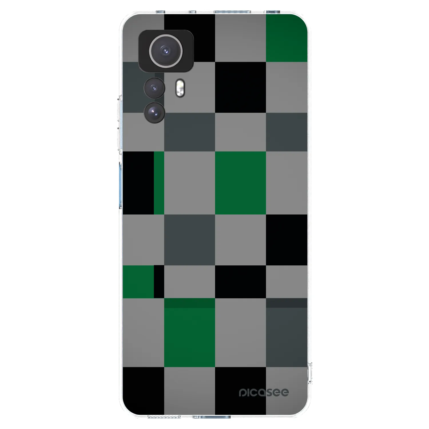 Picasee silikonový průhledný obal pro Xiaomi Redmi Note 12S - Block Grid