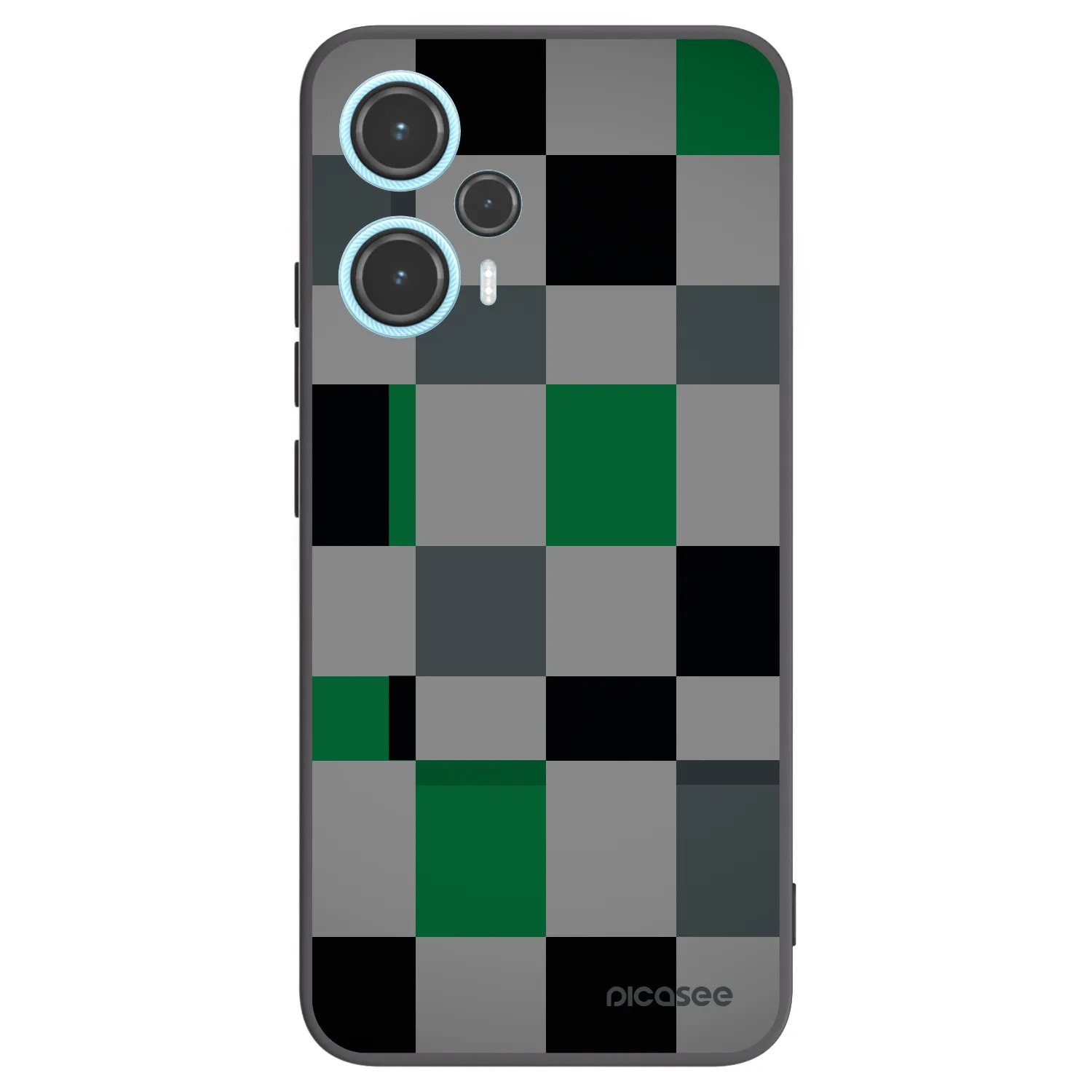 Picasee silikonový černý obal pro Xiaomi Poco F5 - Block Grid