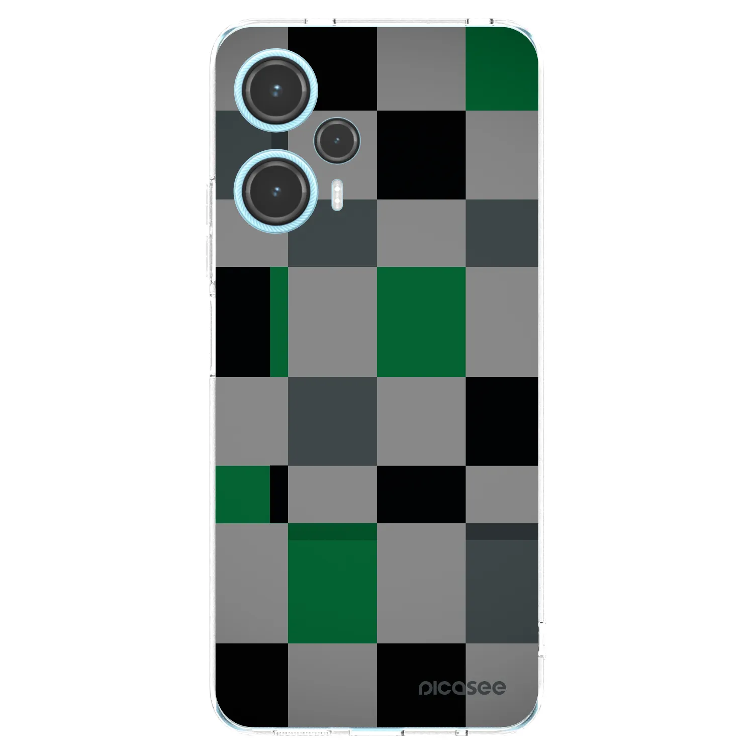 Picasee silikonový průhledný obal pro Xiaomi Poco F5 - Block Grid