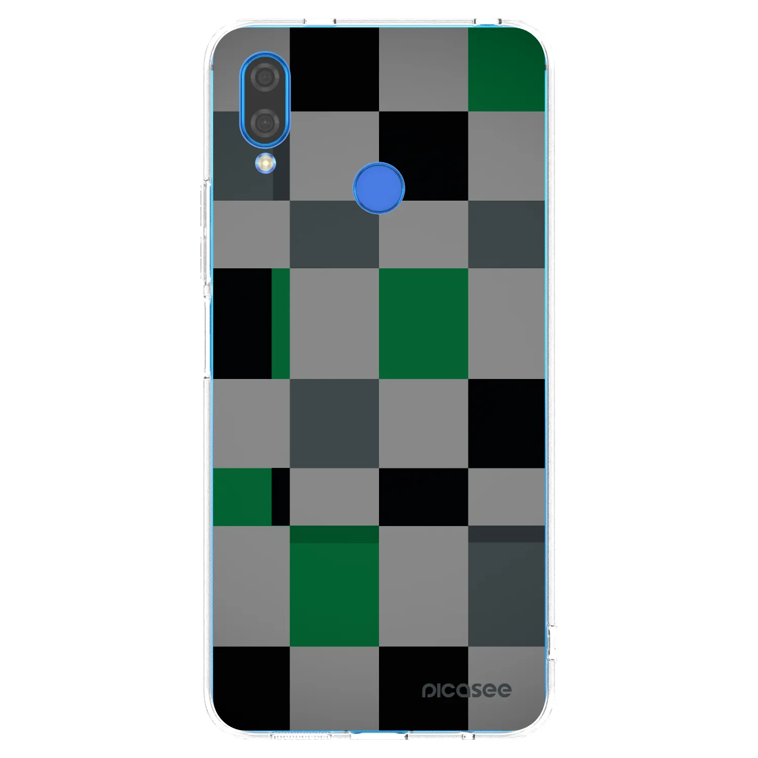 Picasee silikonový průhledný obal pro Huawei Nova 3 - Block Grid