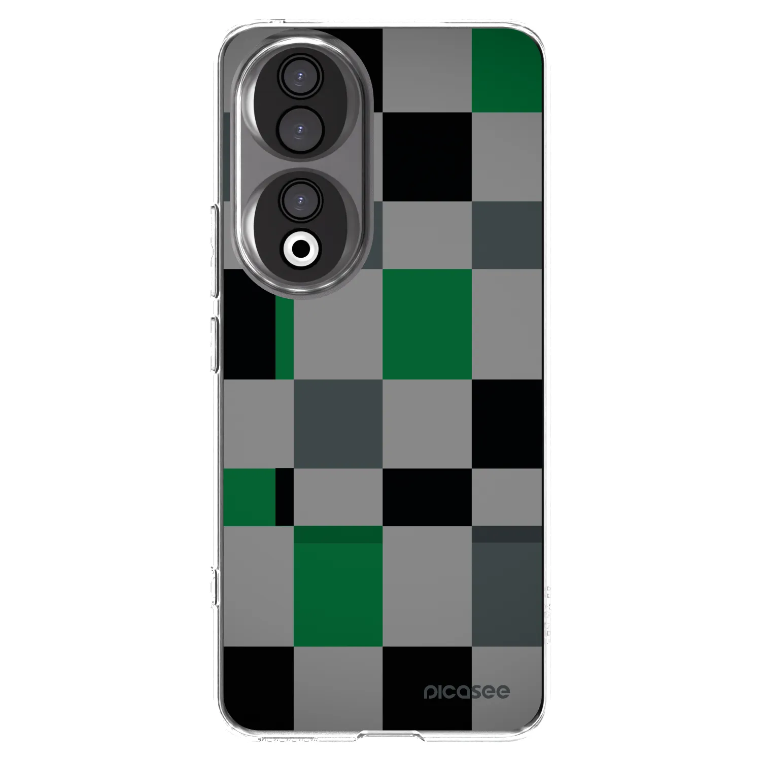 Picasee silikonový průhledný obal pro Honor 90 5G - Block Grid