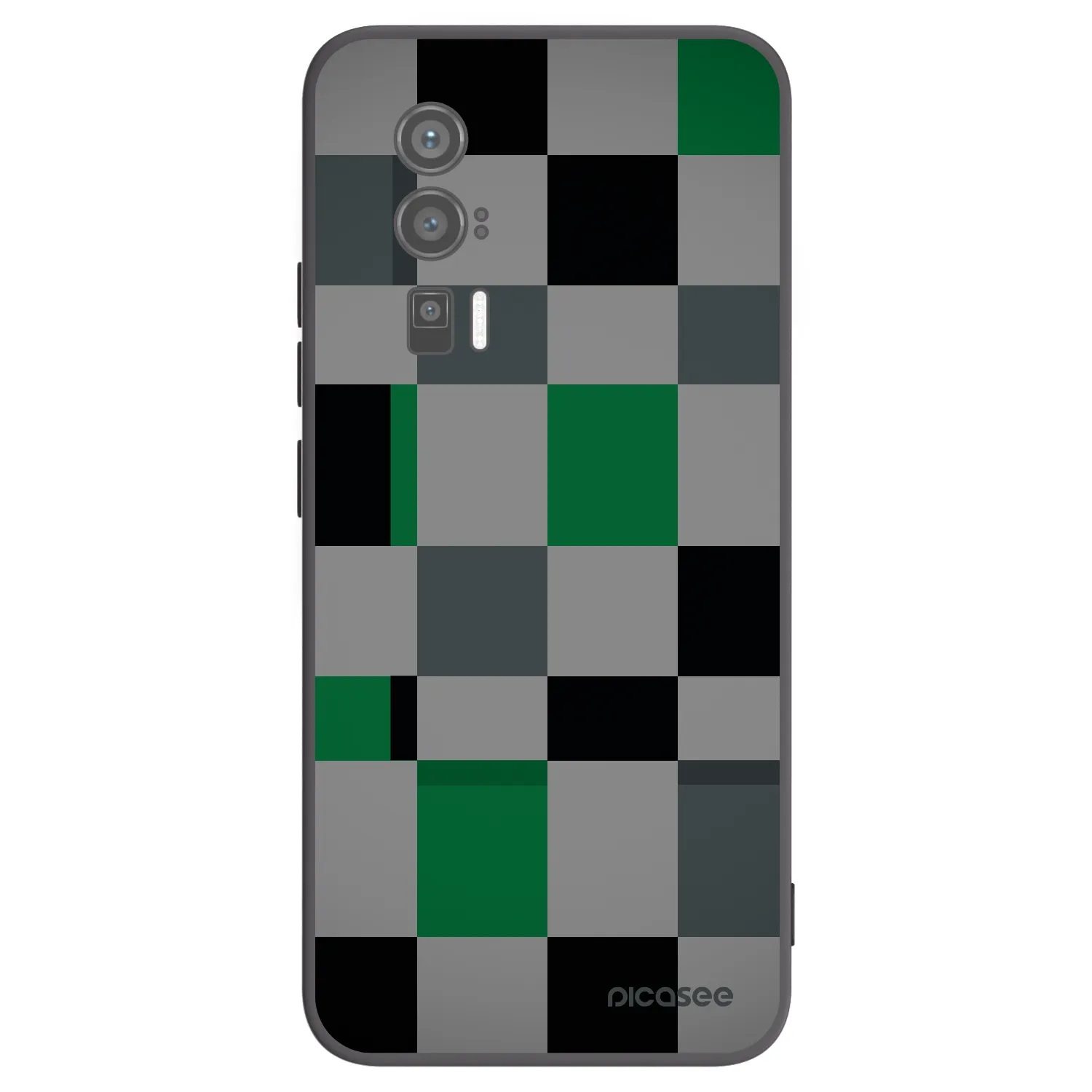 Picasee silikonový černý obal pro Xiaomi Poco F5 Pro 5G - Block Grid