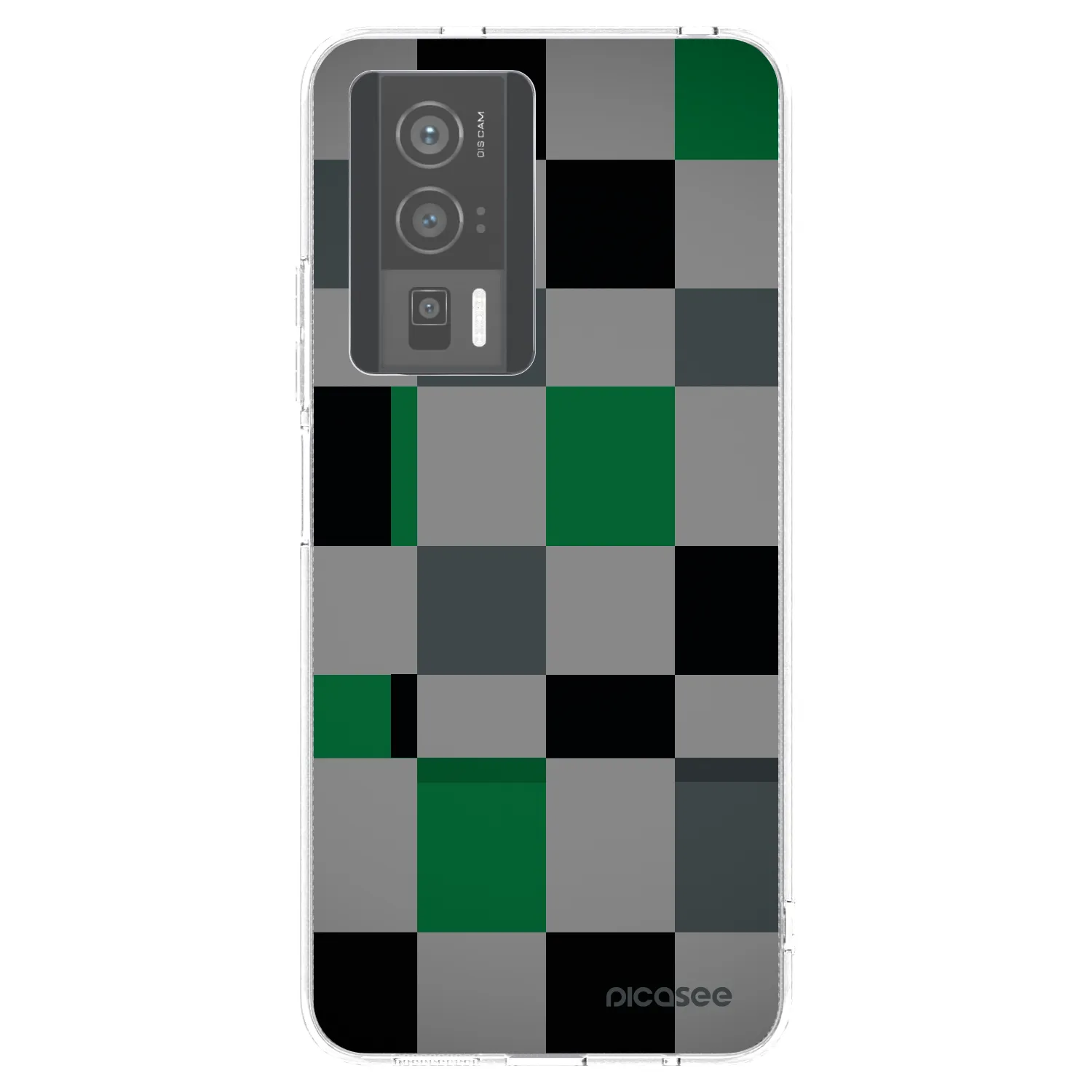 Picasee silikonový průhledný obal pro Xiaomi Poco F5 Pro 5G - Block Grid