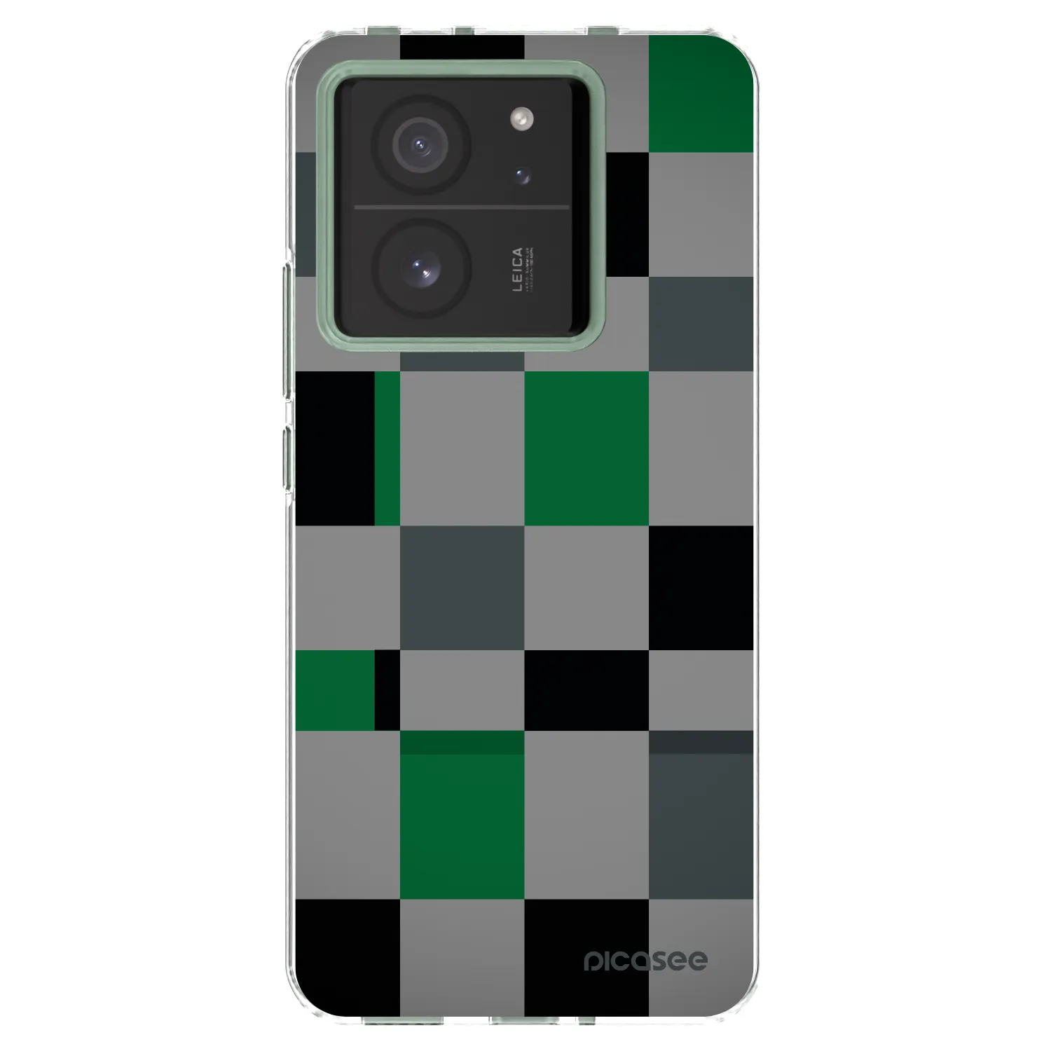 Picasee silikonový průhledný obal pro Xiaomi 13T - Block Grid