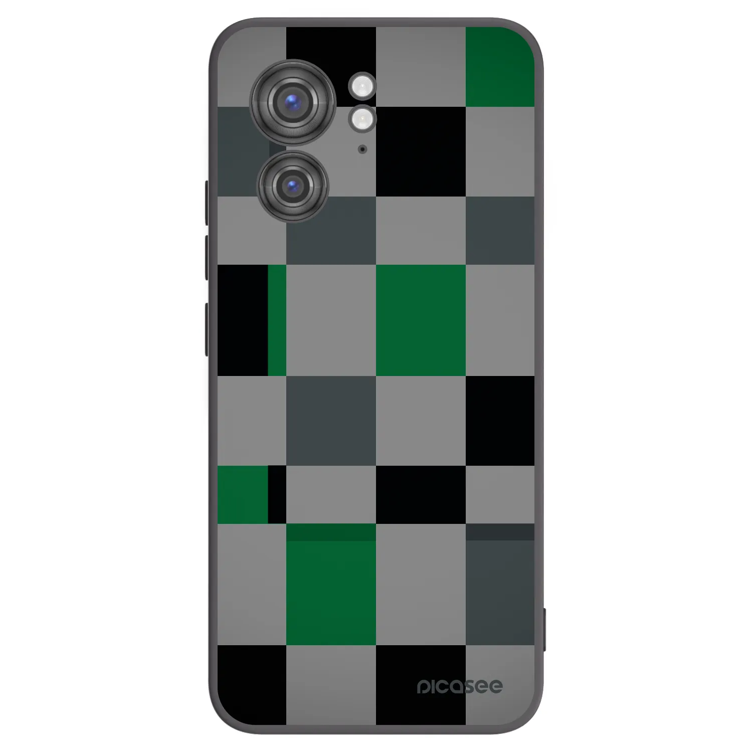 Picasee silikonový černý obal pro Motorola Edge 40 - Block Grid