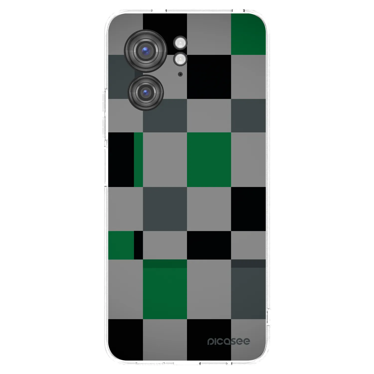 Picasee silikonový průhledný obal pro Motorola Edge 40 - Block Grid