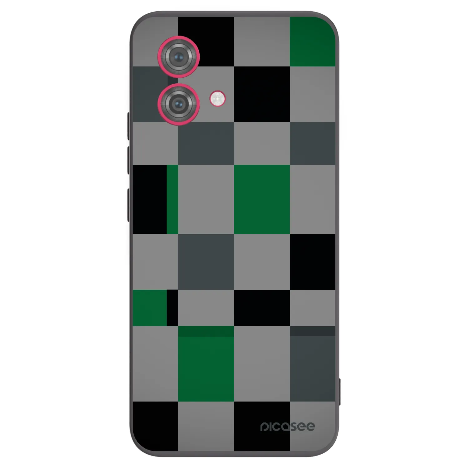 Picasee silikonový černý obal pro Motorola Moto G84 5G - Block Grid