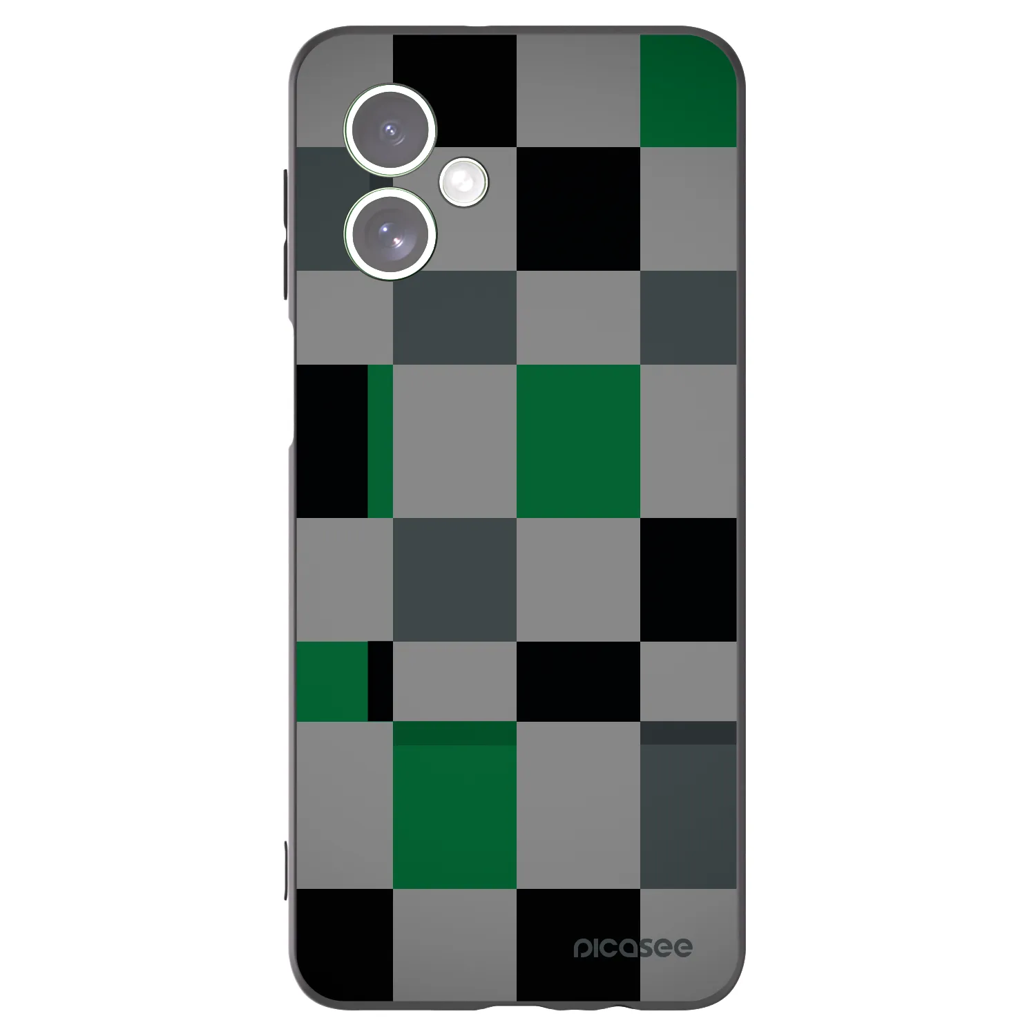 Picasee silikonový černý obal pro Motorola Moto G54 5G - Block Grid