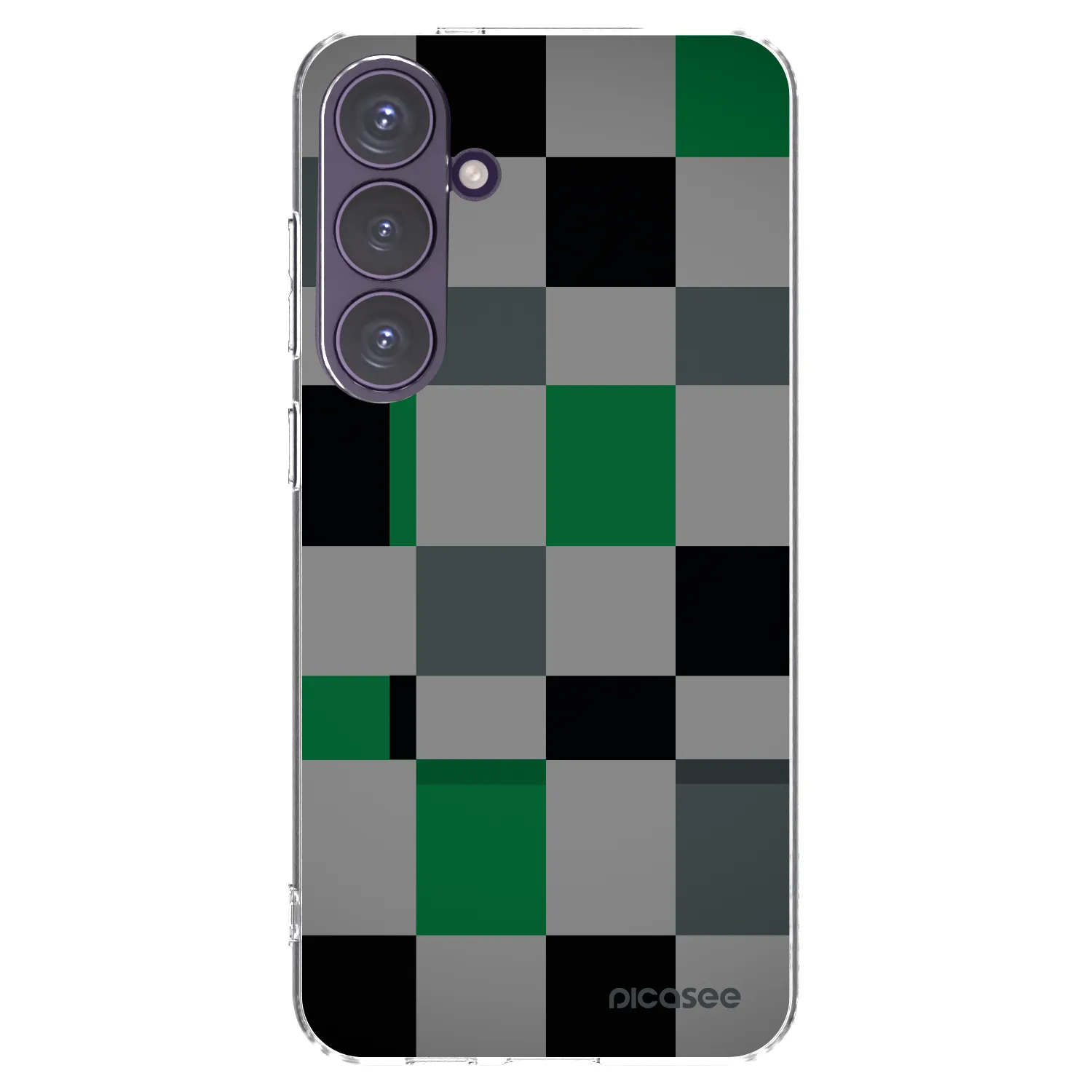 Picasee silikonový průhledný obal pro Samsung Galaxy S24+ S926B 5G - Block Grid