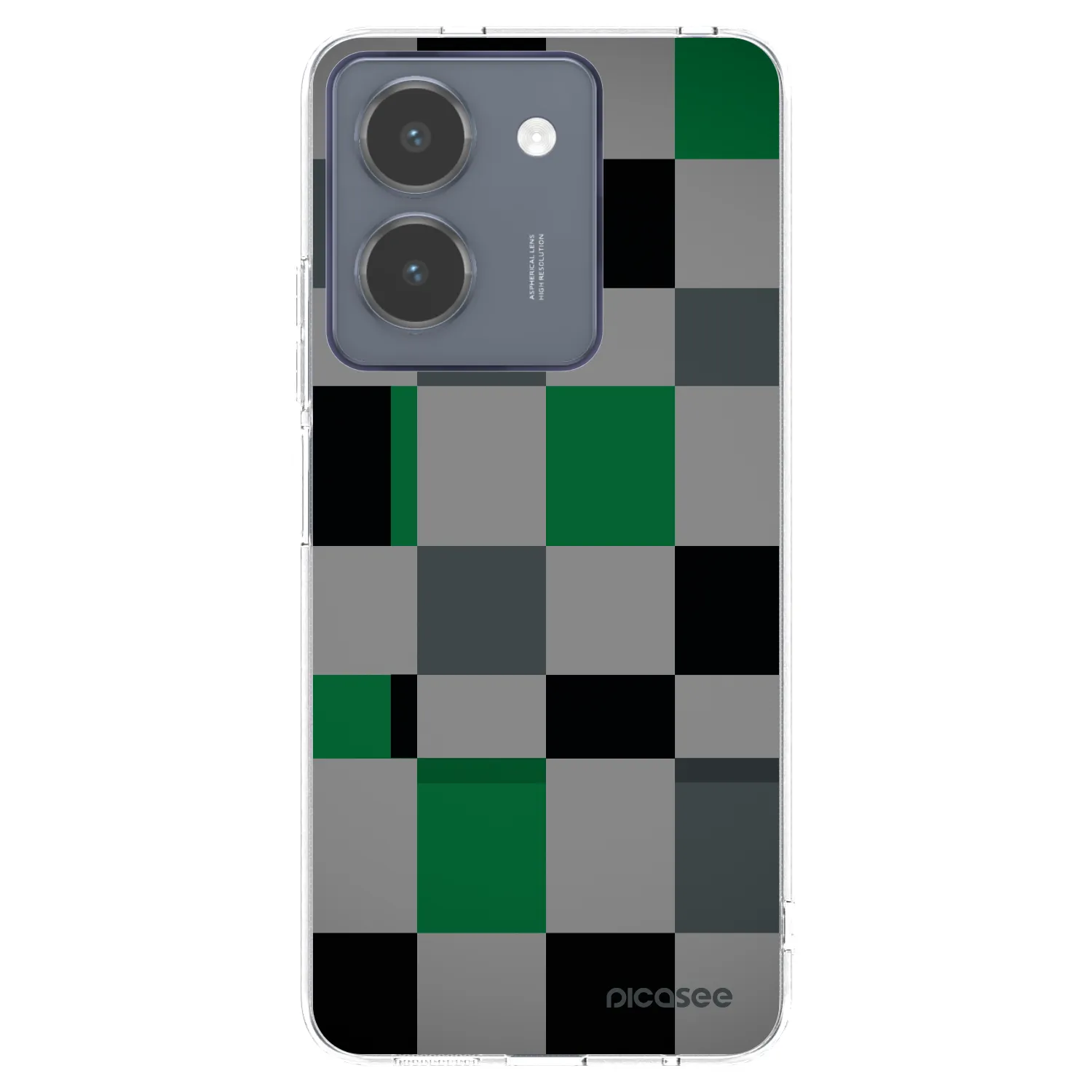 Picasee silikonový průhledný obal pro Vivo Y36 4G - Block Grid