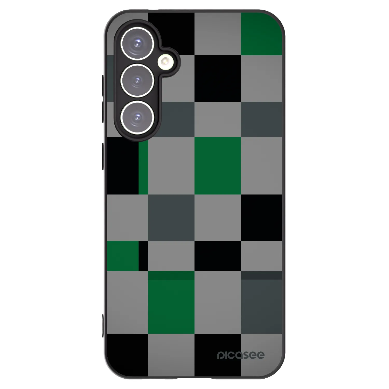 Picasee silikonový černý obal pro Samsung Galaxy S23 FE S711B - Block Grid
