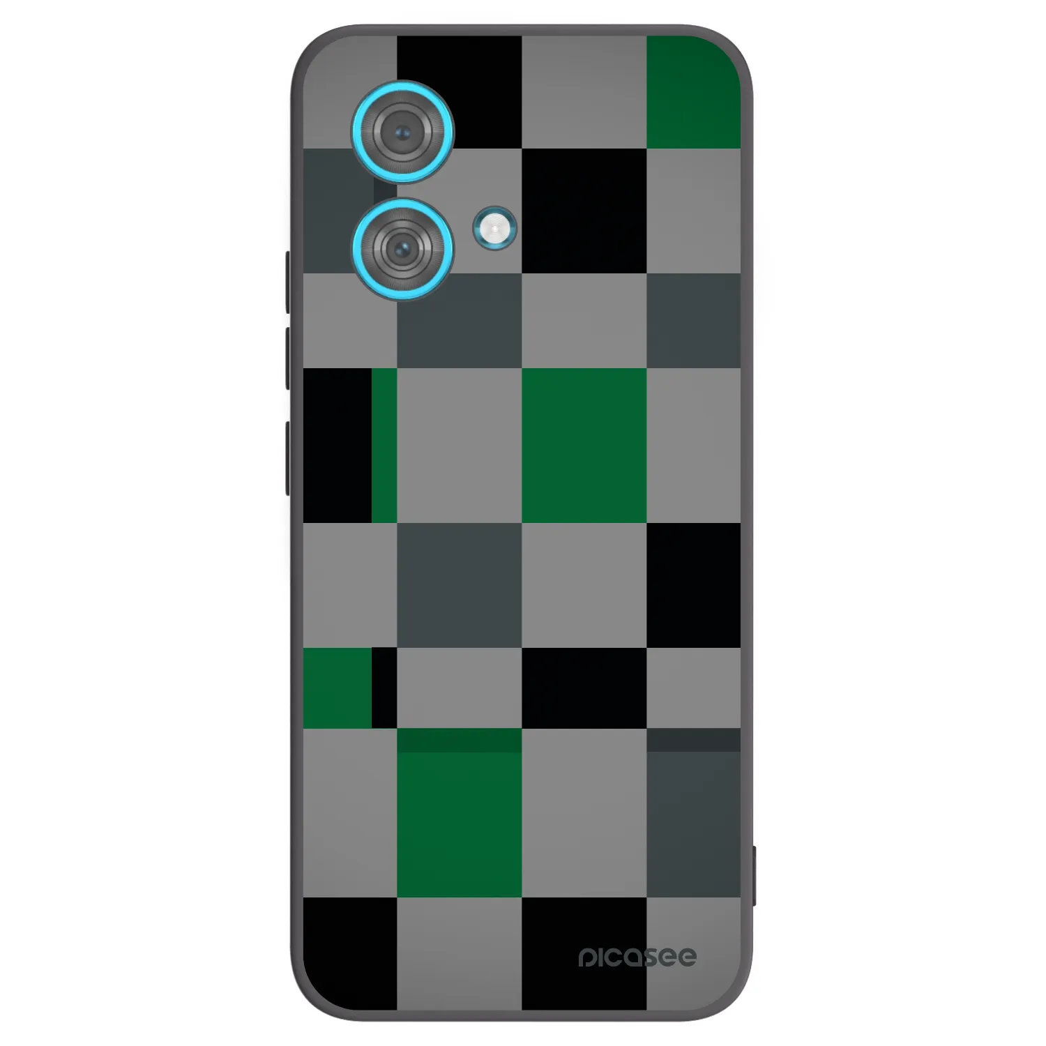 Picasee silikonový černý obal pro Motorola Edge 40 Neo - Block Grid