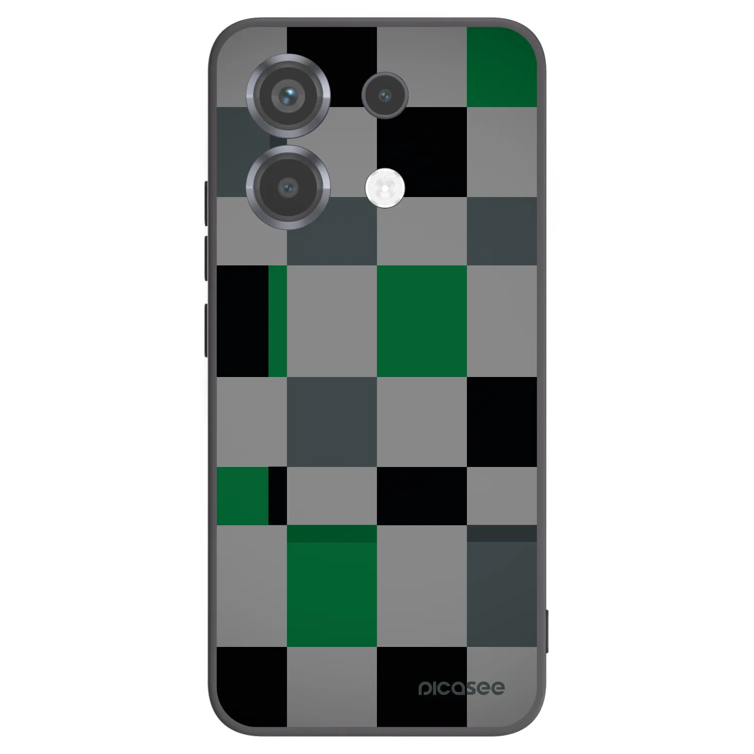 Picasee silikonový černý obal pro Xiaomi Poco X6 - Block Grid