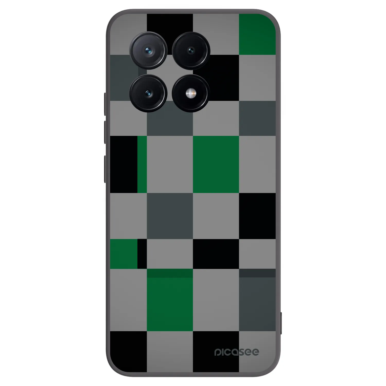 Picasee silikonový černý obal pro Xiaomi Poco X6 Pro - Block Grid
