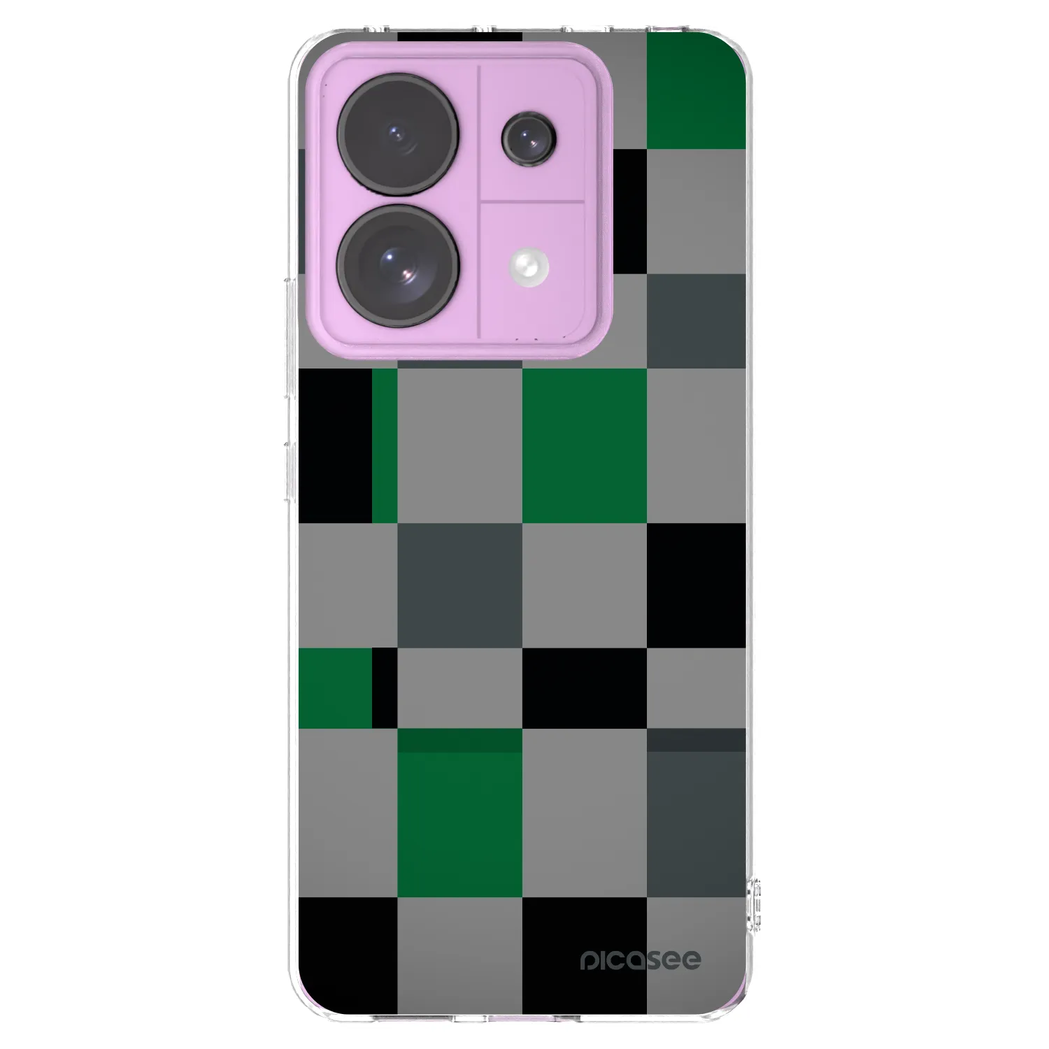 Picasee silikonový průhledný obal pro Xiaomi Redmi Note 13 Pro 5G - Block Grid