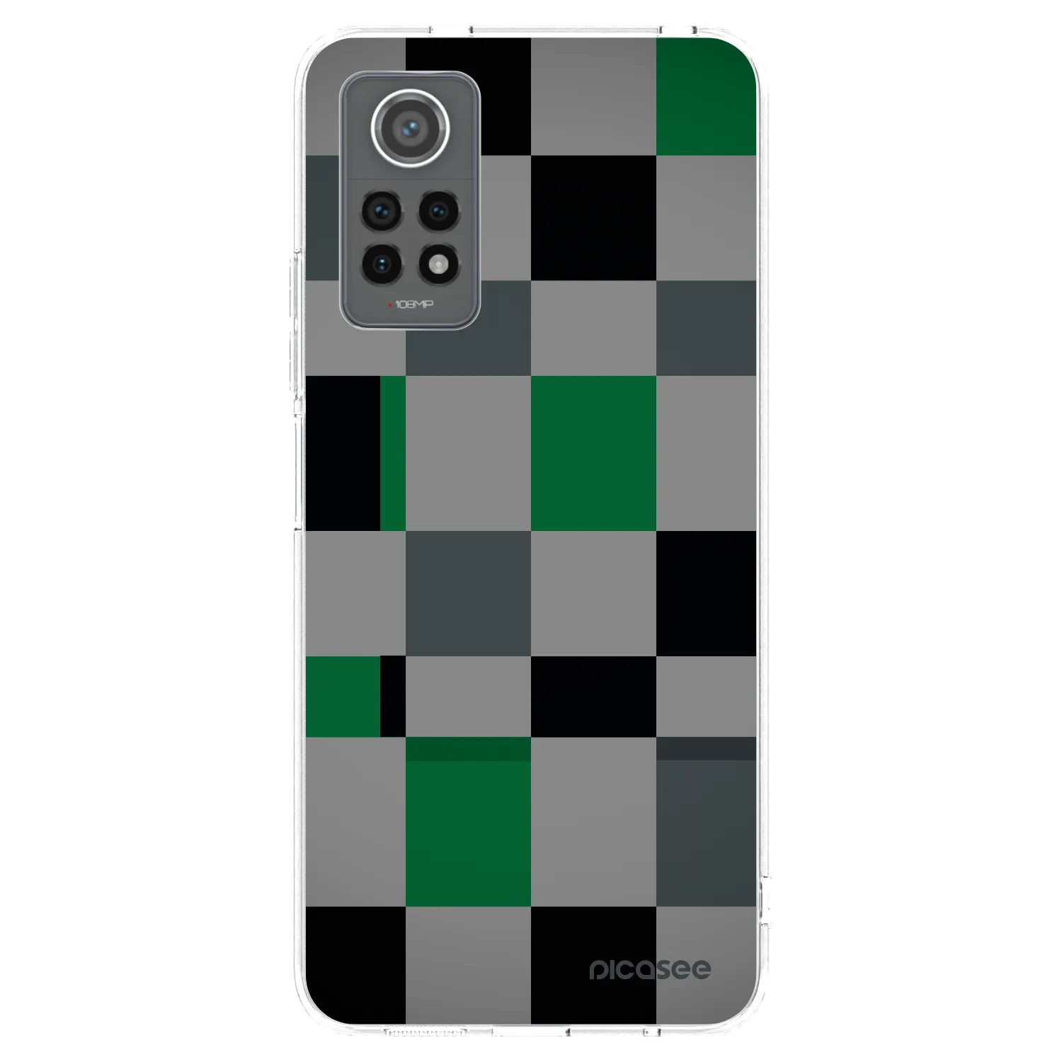 Picasee silikonový průhledný obal pro Xiaomi Redmi Note 12 Pro 4G - Block Grid