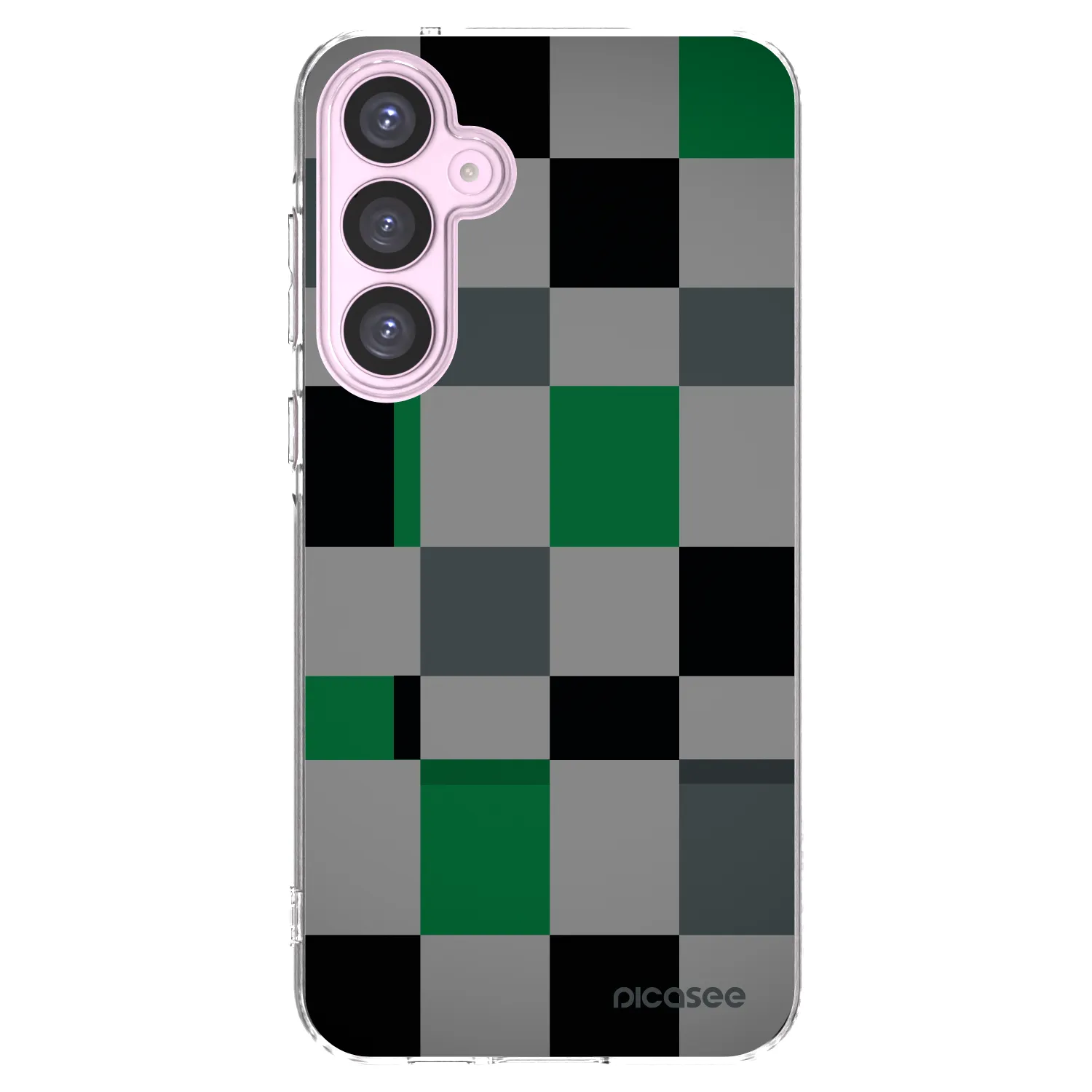 Picasee silikonový průhledný obal pro Samsung Galaxy A55 5G A556B - Block Grid