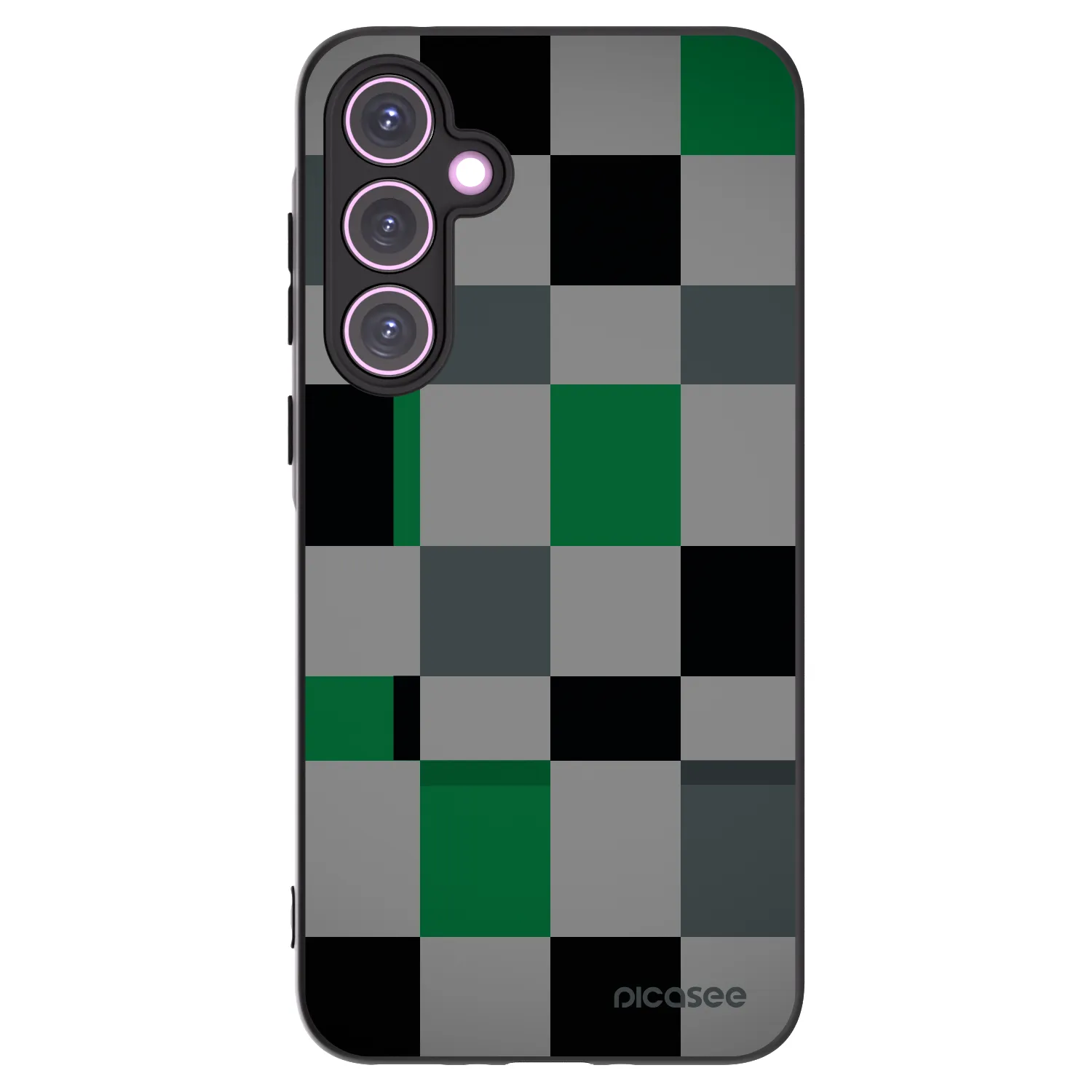 Picasee silikonový černý obal pro Samsung Galaxy A35 5G A356B - Block Grid
